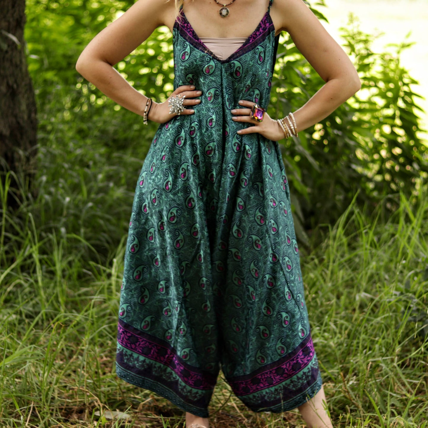 Jiya Jumpsuit in Teal Drift