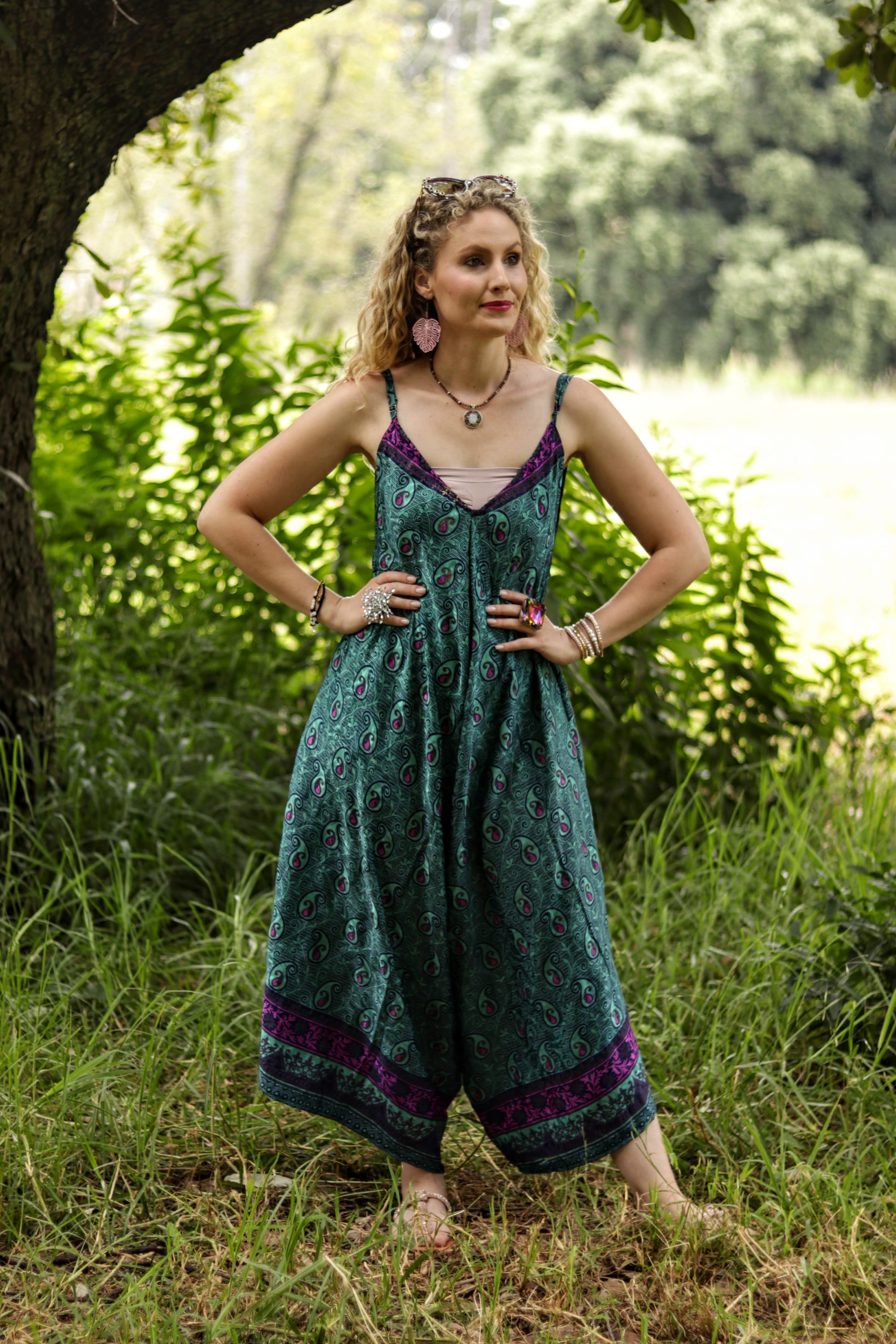 Jiya Jumpsuit in Teal Drift