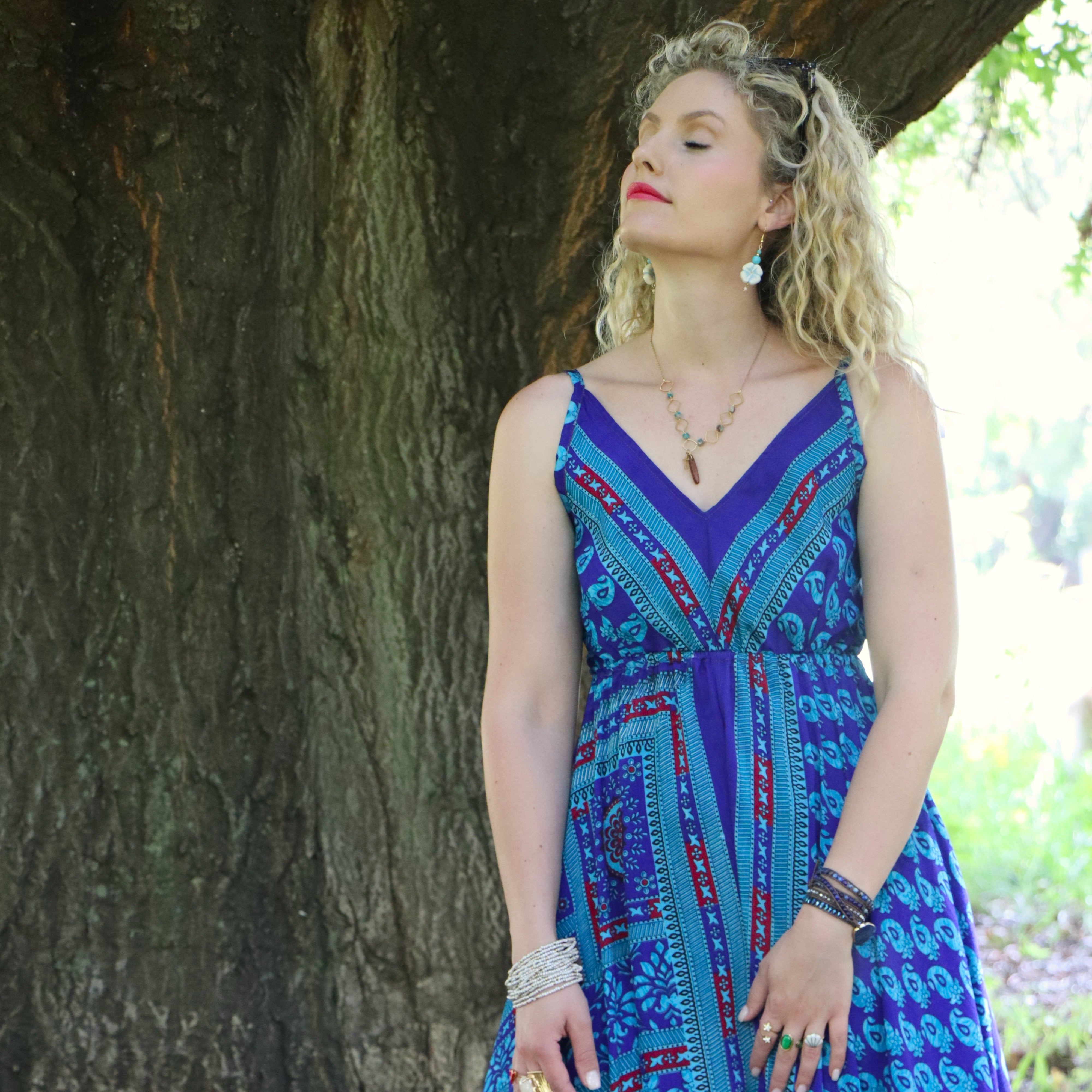 Yara Dress in Cobalt