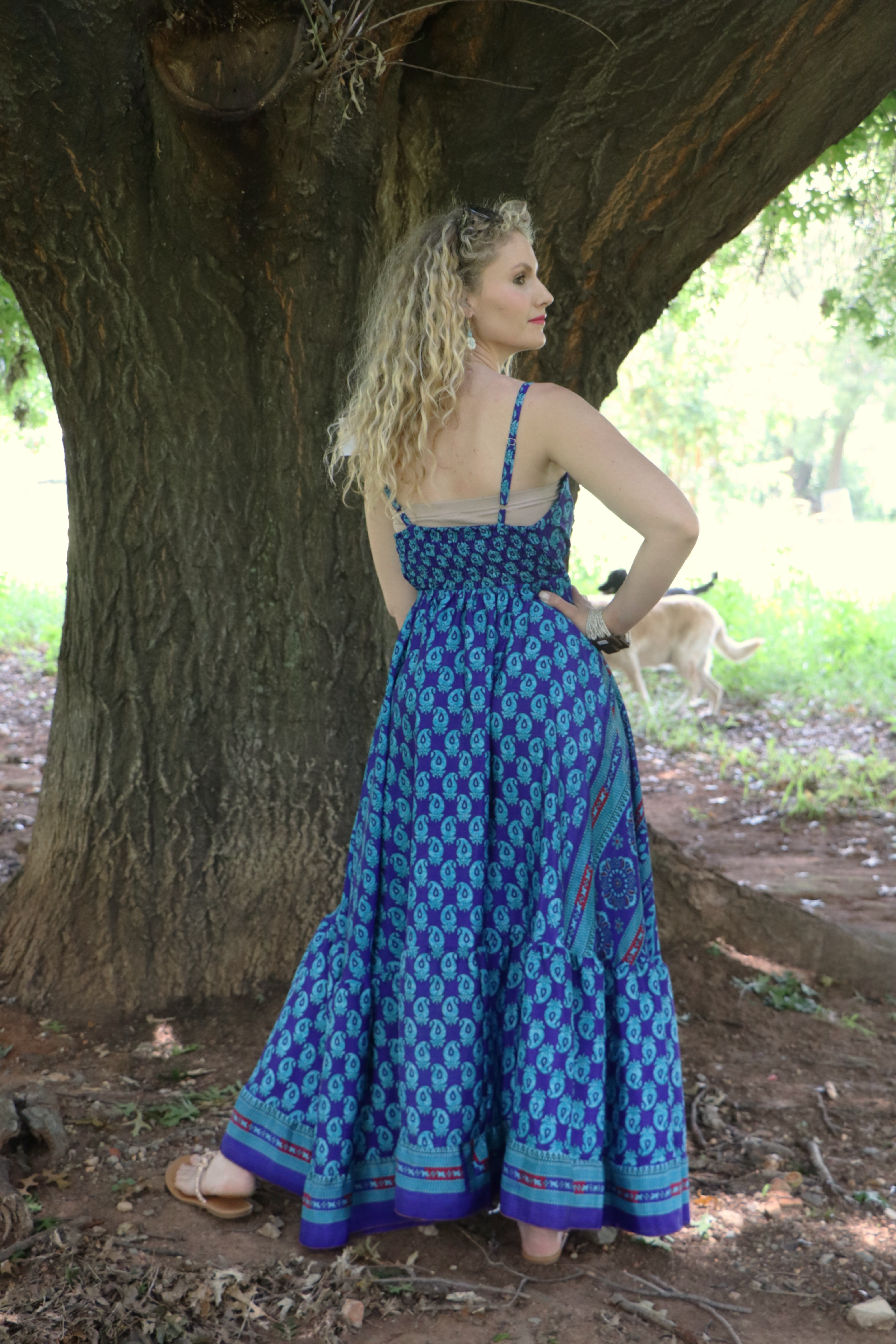Yara Dress in Cobalt
