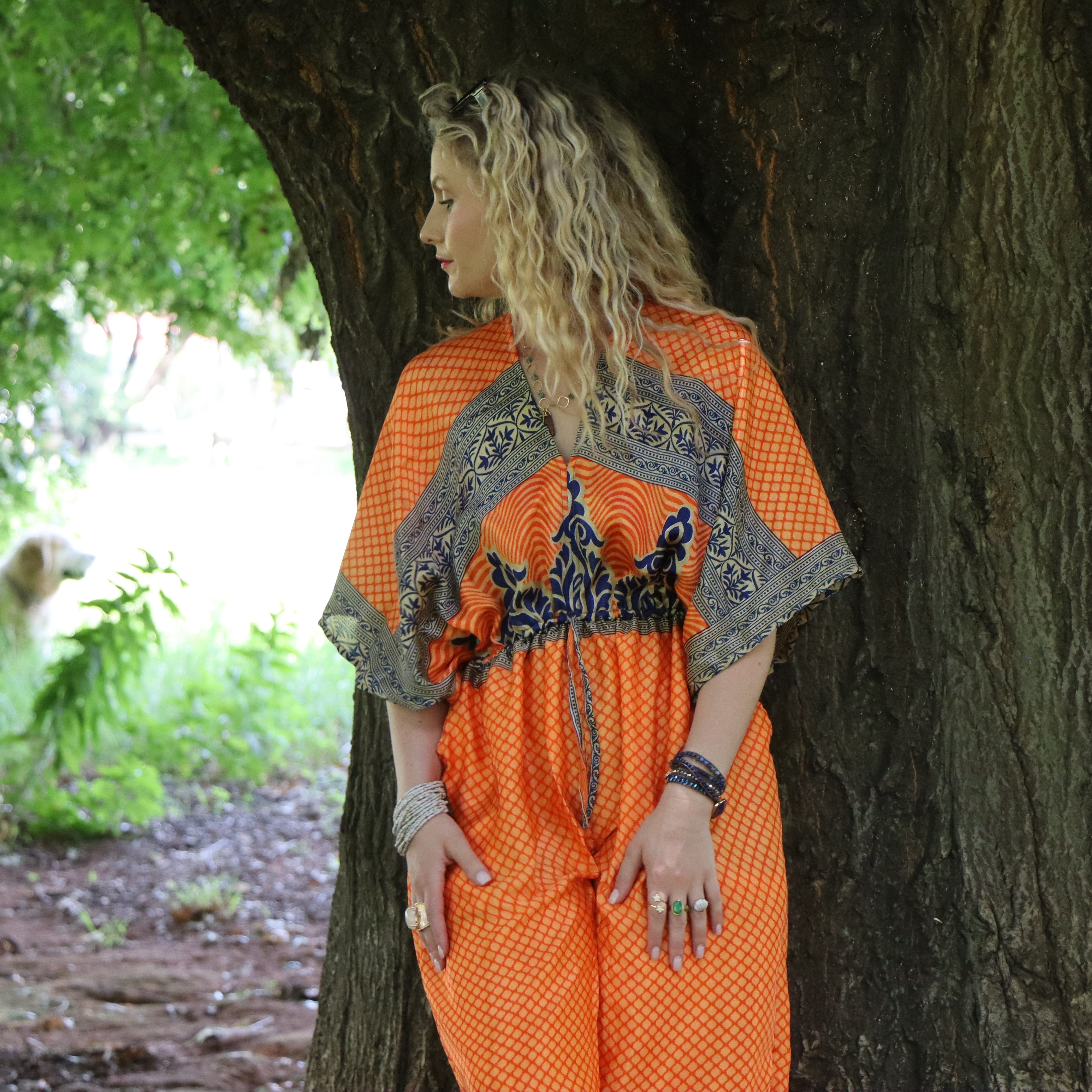 Jasmine Jumpsuit in Saffron Tide
