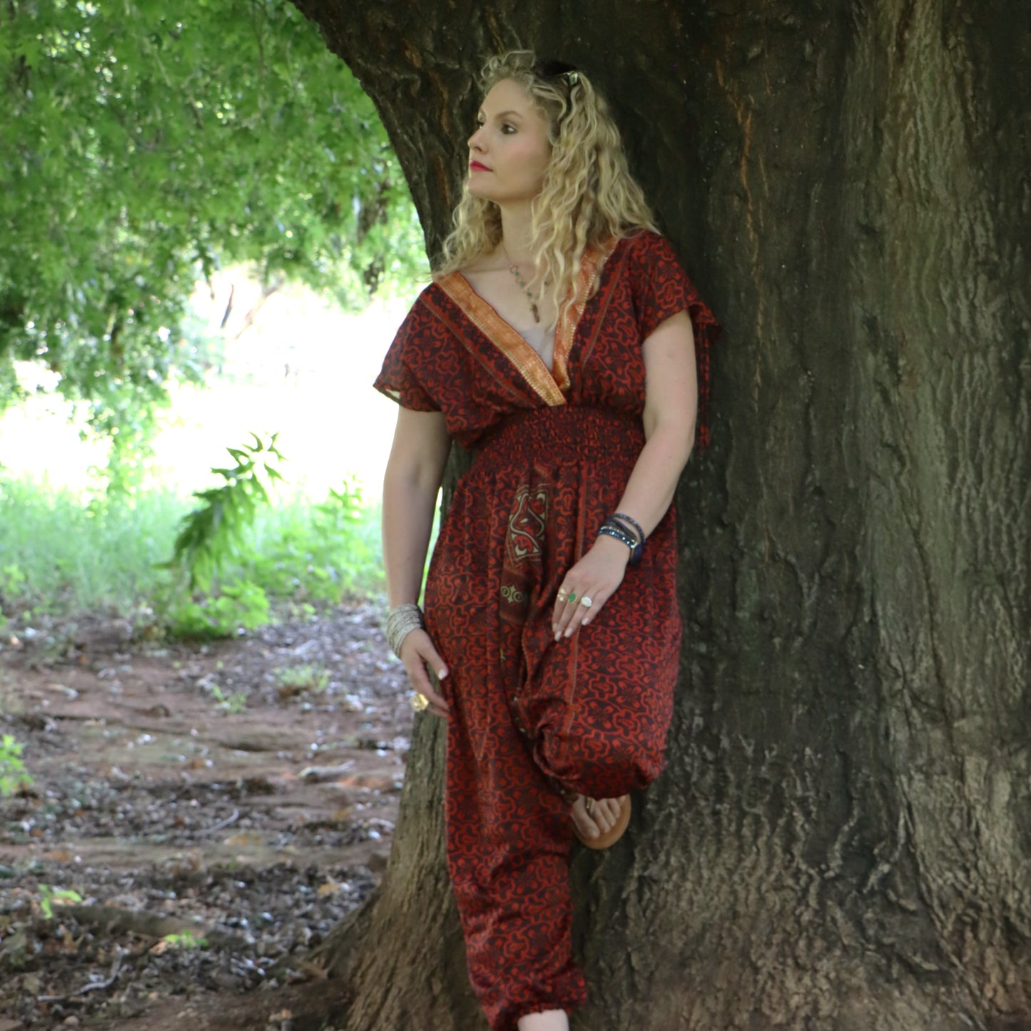 Jemma Jumpsuit in Wild Maroon