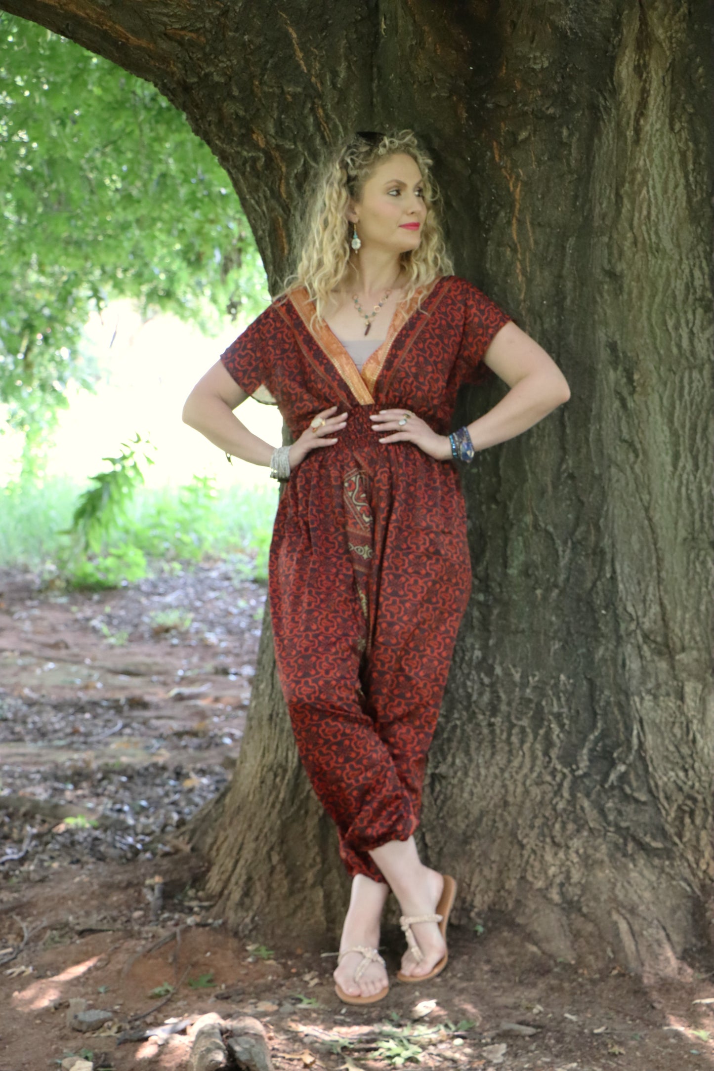 Jemma Jumpsuit in Wild Maroon