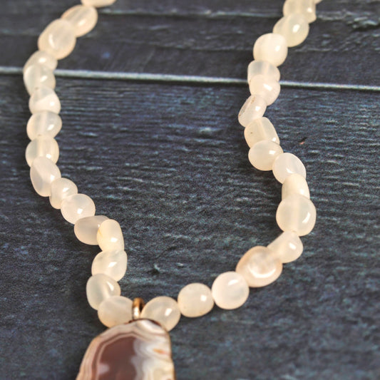 Botswana agate & Moonstone