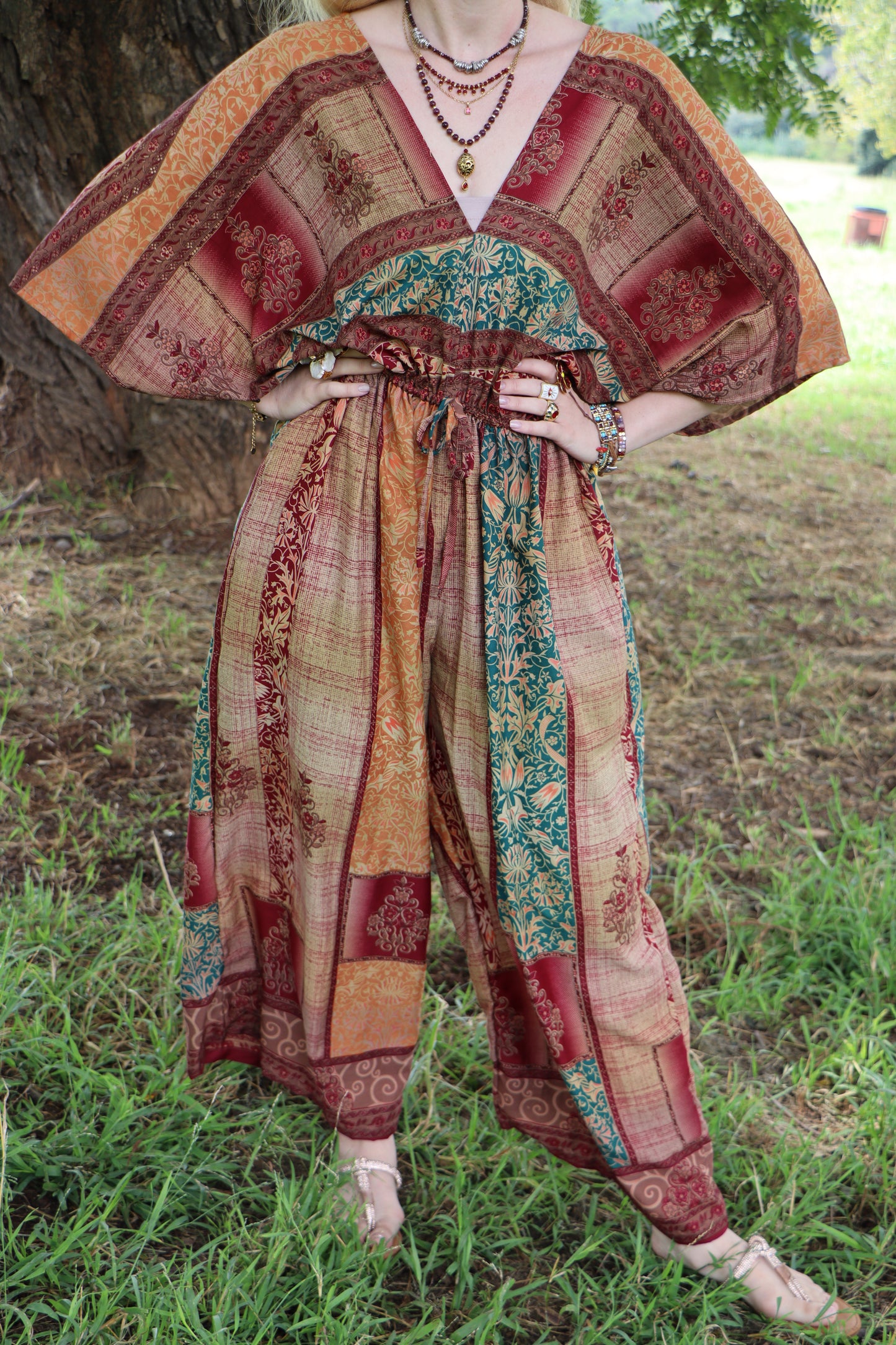 Jasmine Jumpsuit in Earthy Neutrals