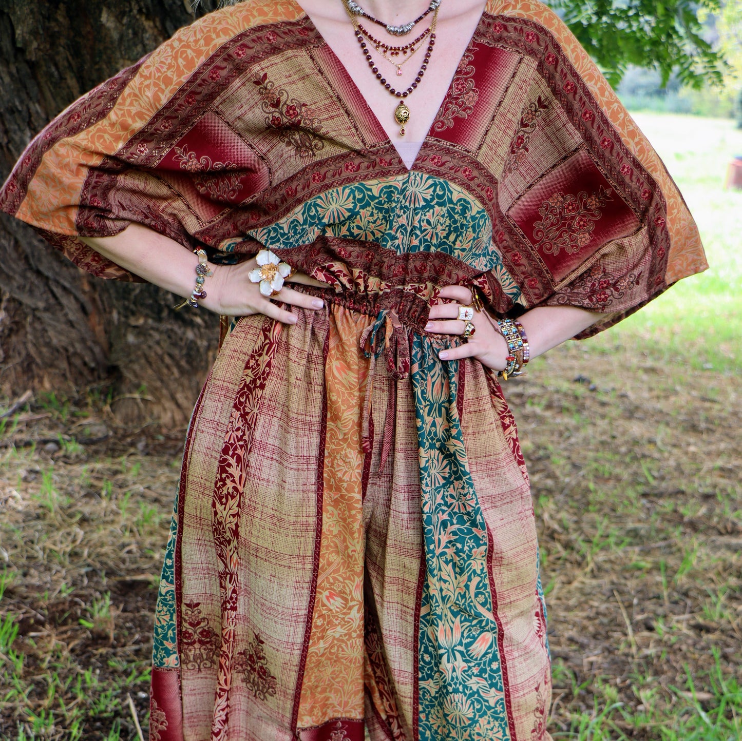 Jasmine Jumpsuit in Earthy Neutrals