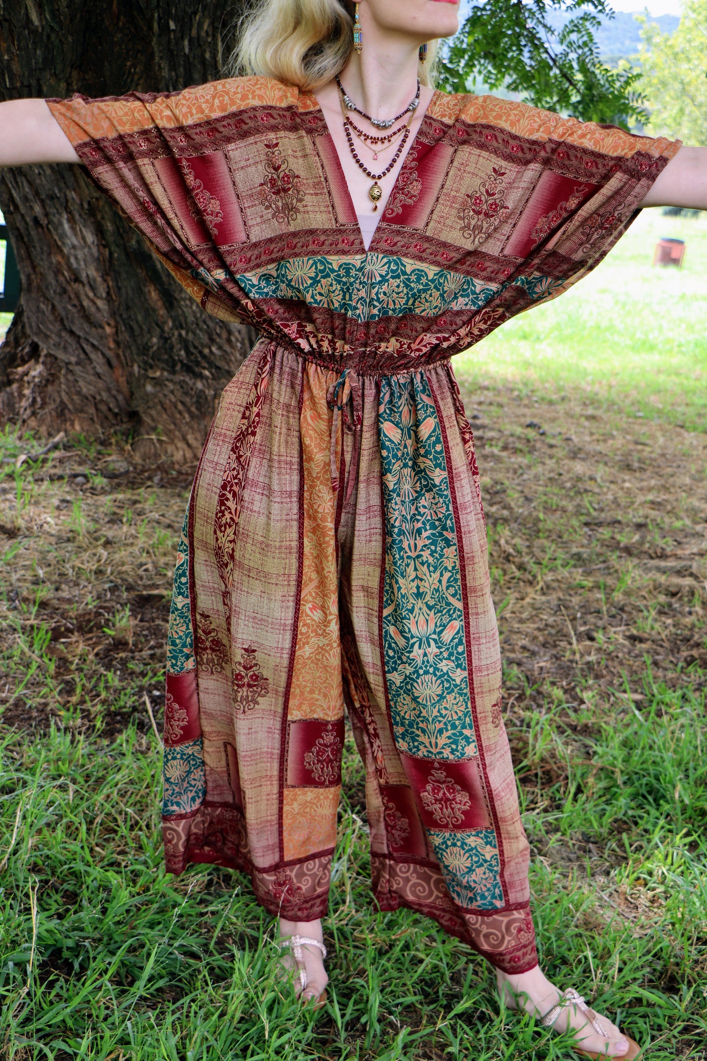 Jasmine Jumpsuit in Earthy Neutrals