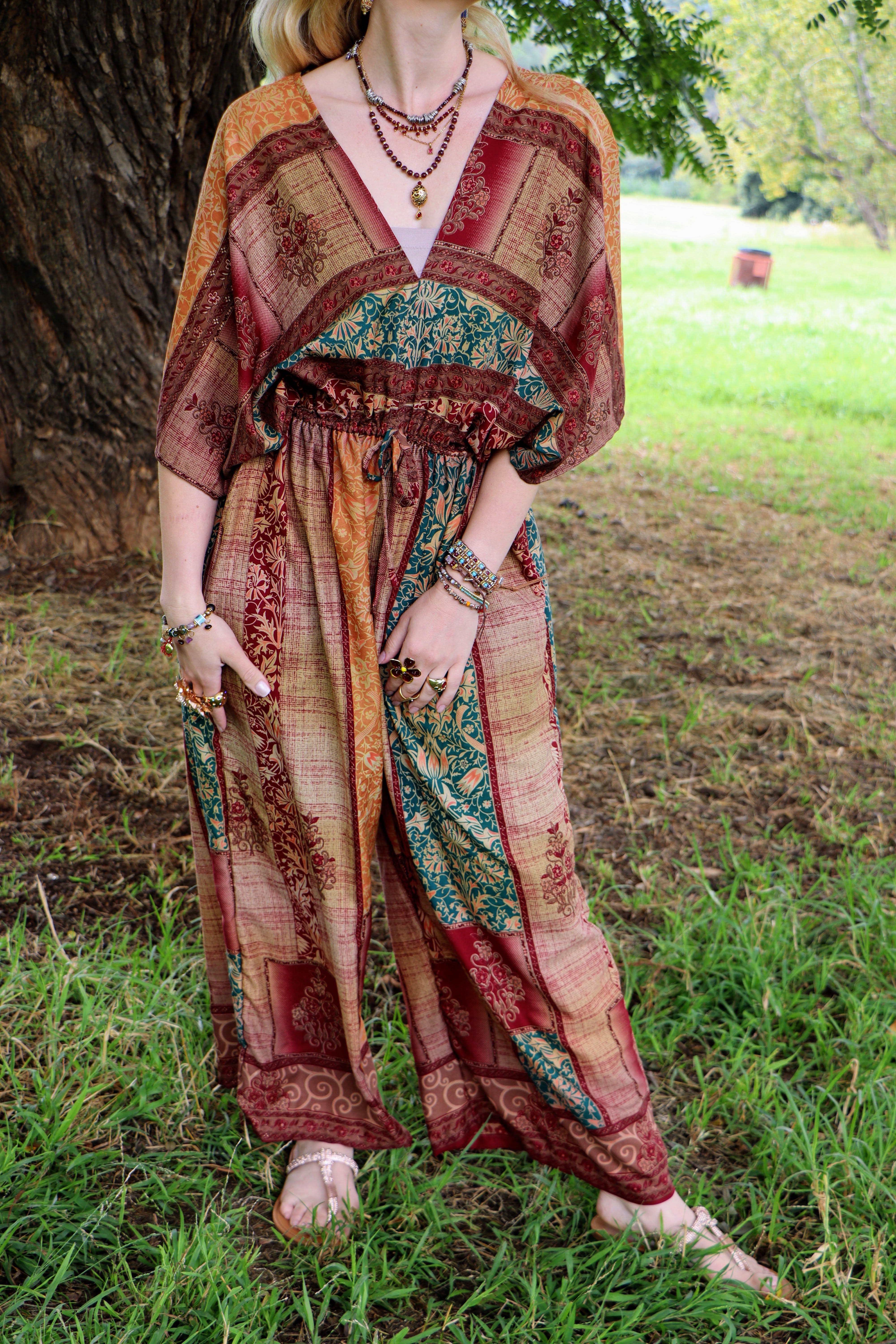 Jasmine Jumpsuit in Earthy Neutrals