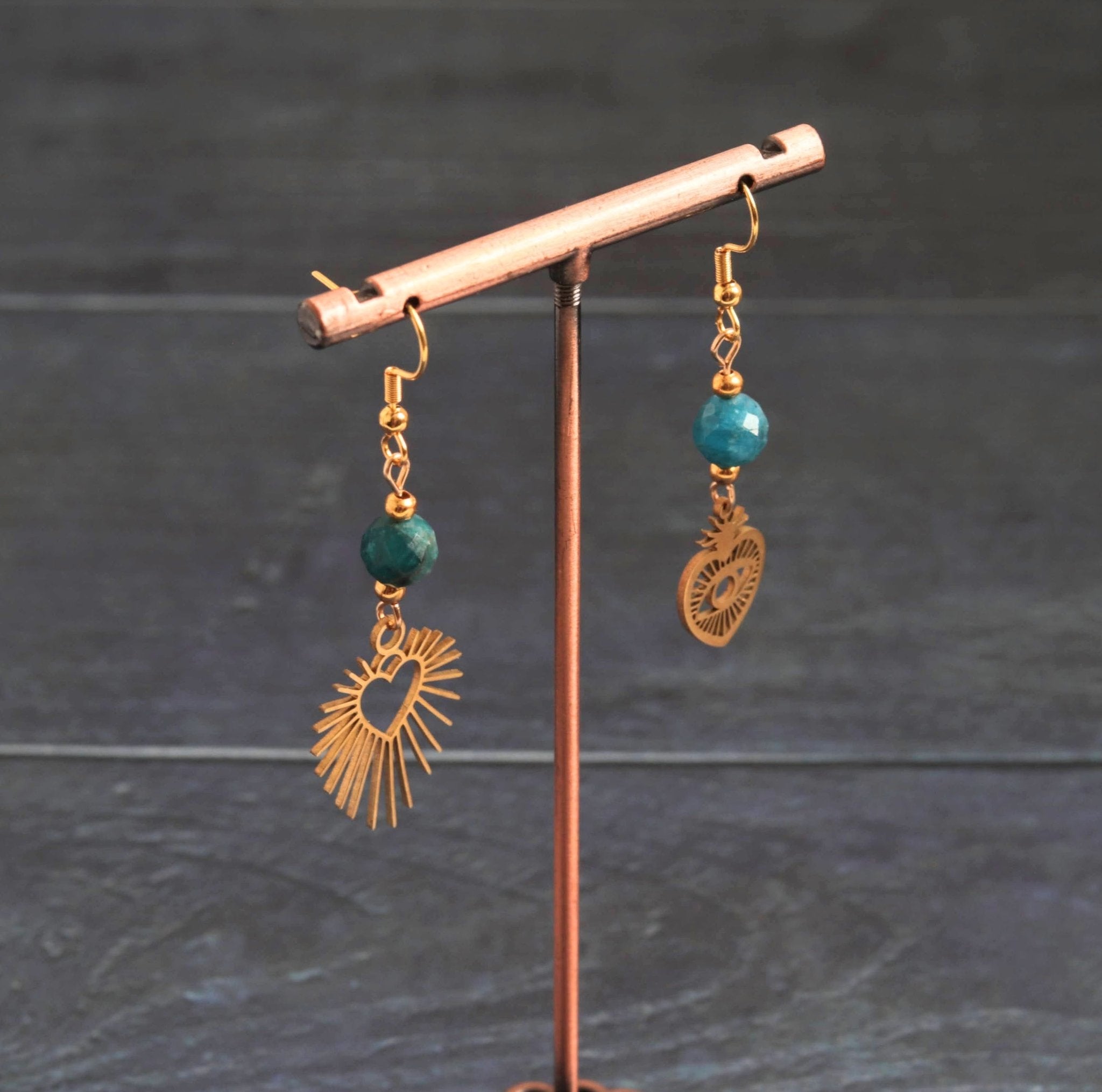 Apatite hearts - Handmade Jewellery - i am boho