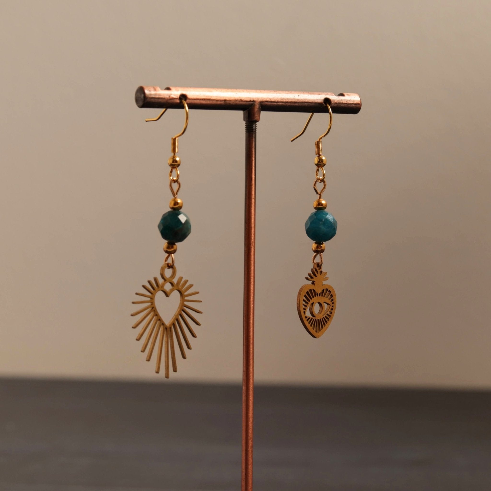 Apatite hearts - Handmade Jewellery - i am boho