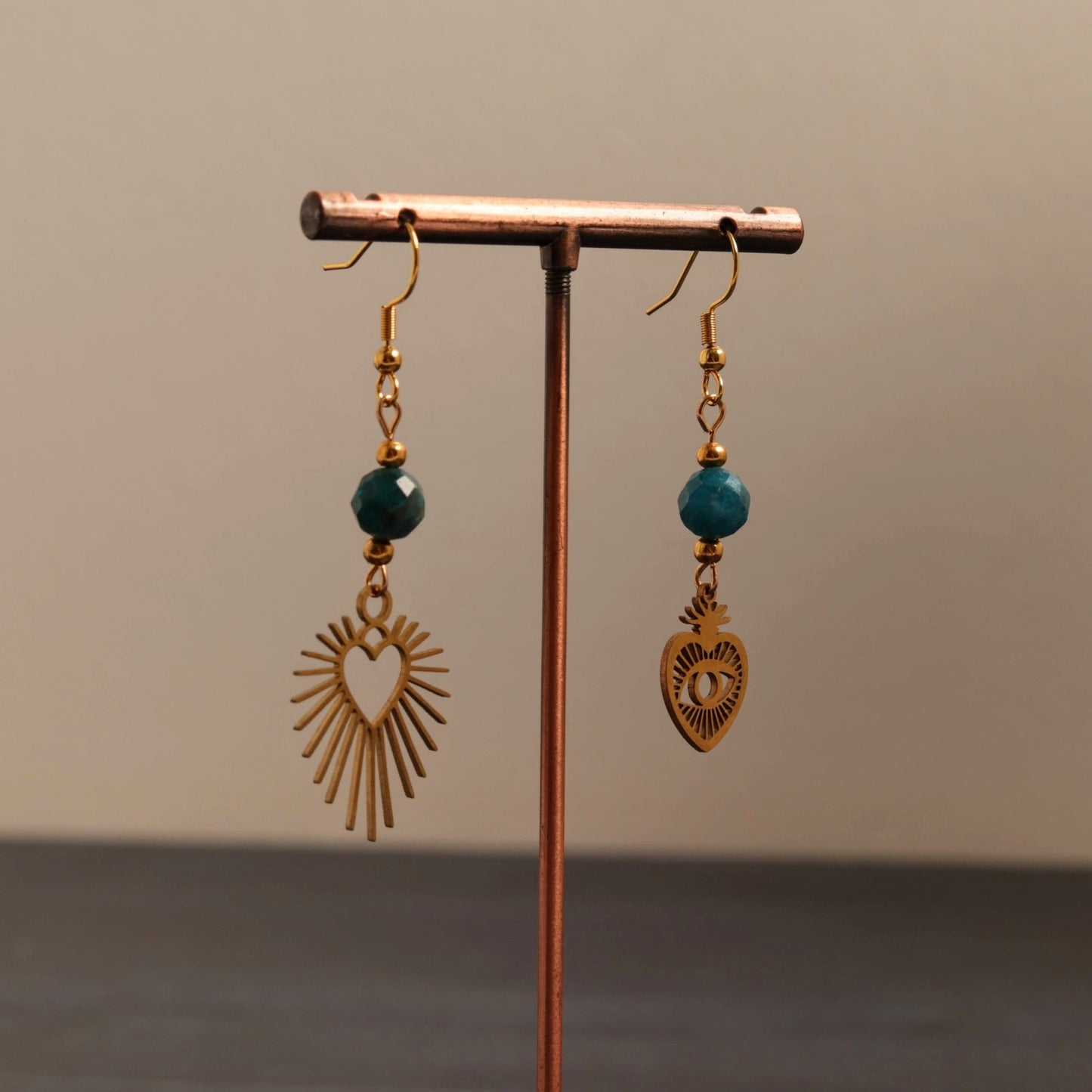 Apatite hearts - Handmade Jewellery - i am boho