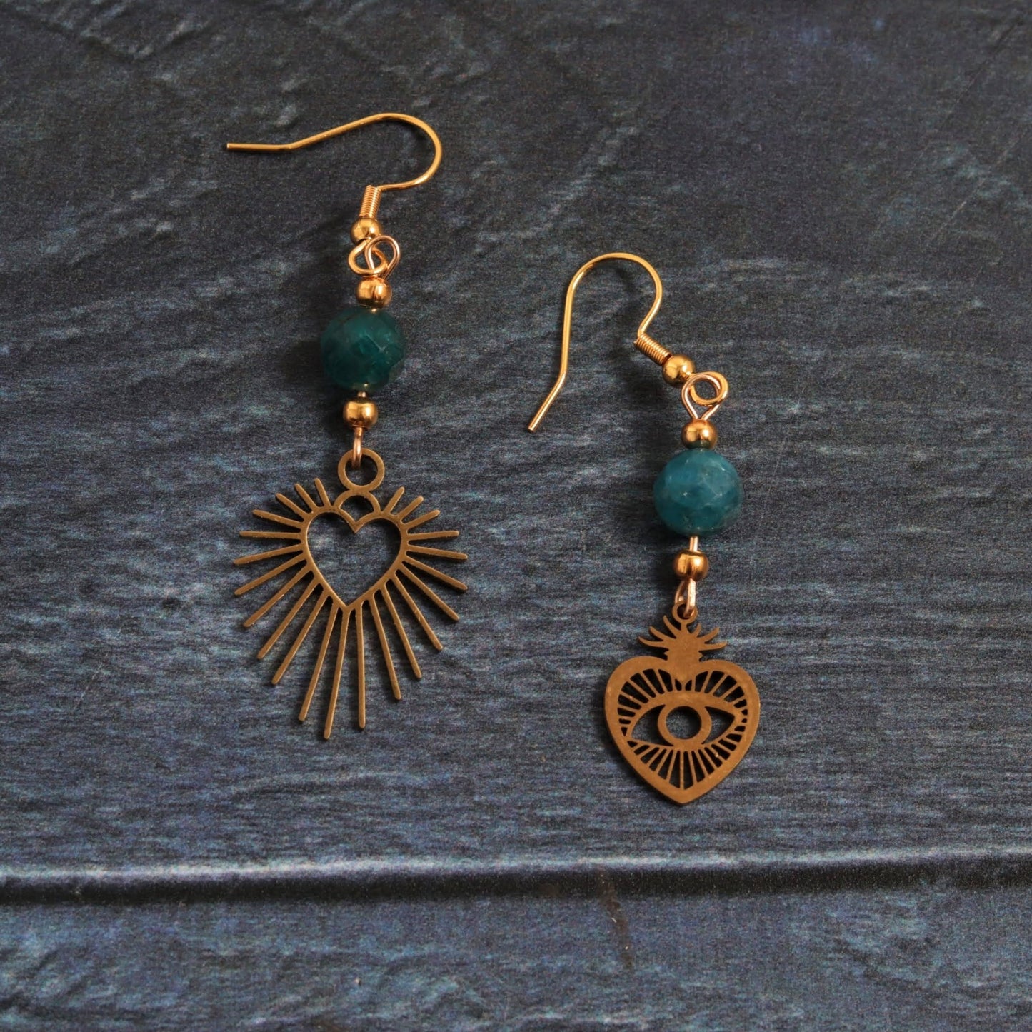 Apatite hearts - Handmade Jewellery - i am boho