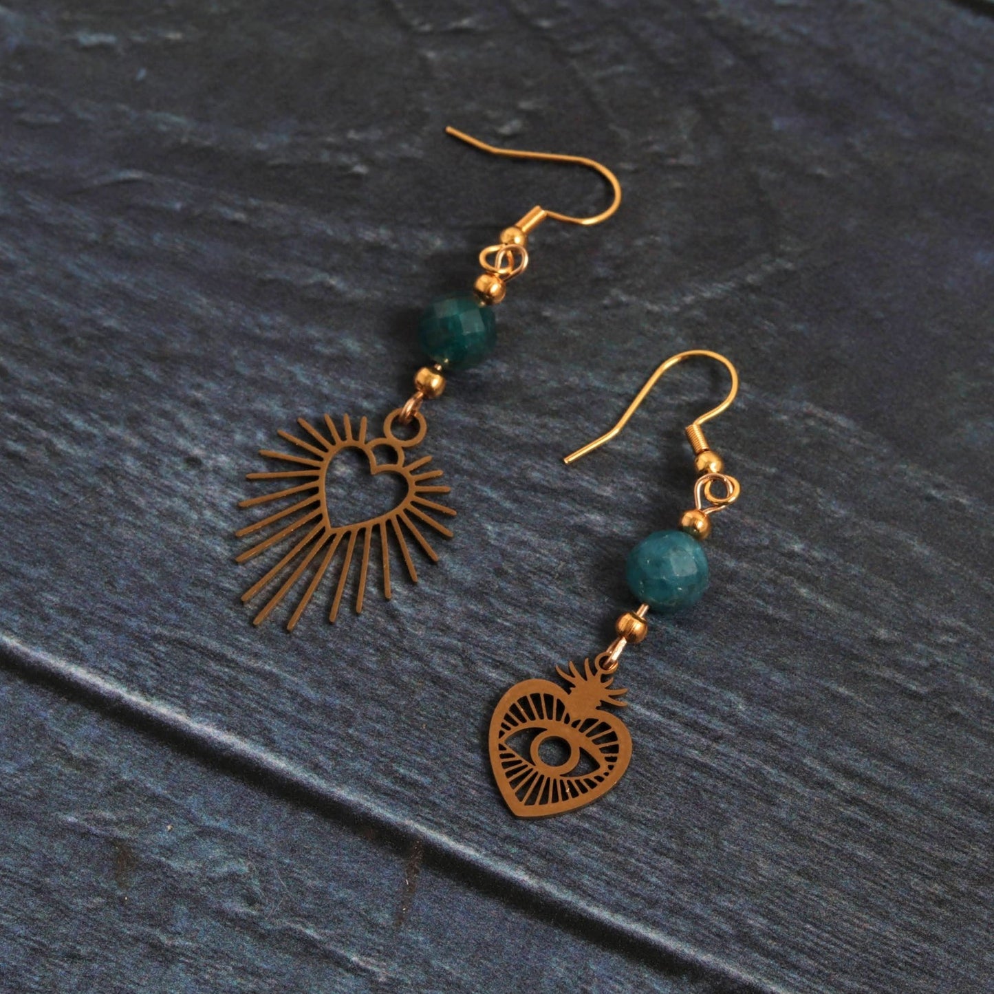 Apatite hearts - Handmade Jewellery - i am boho