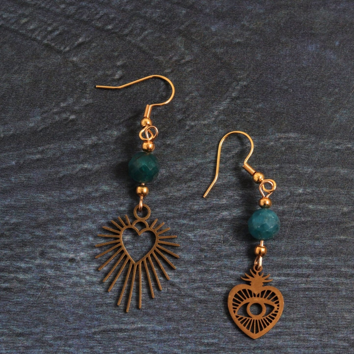 Apatite hearts - Handmade Jewellery - i am boho