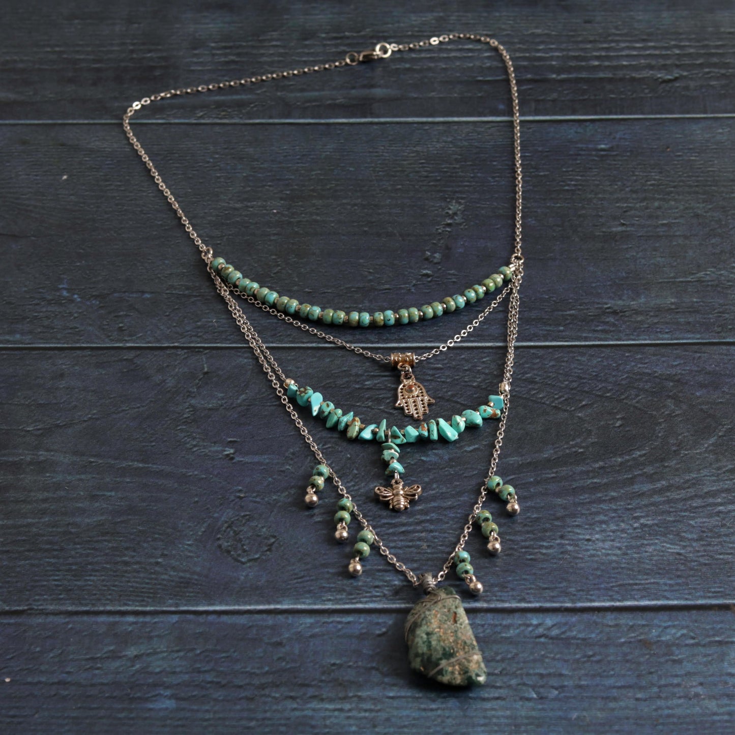 Hamsa Turquoise & Howlite