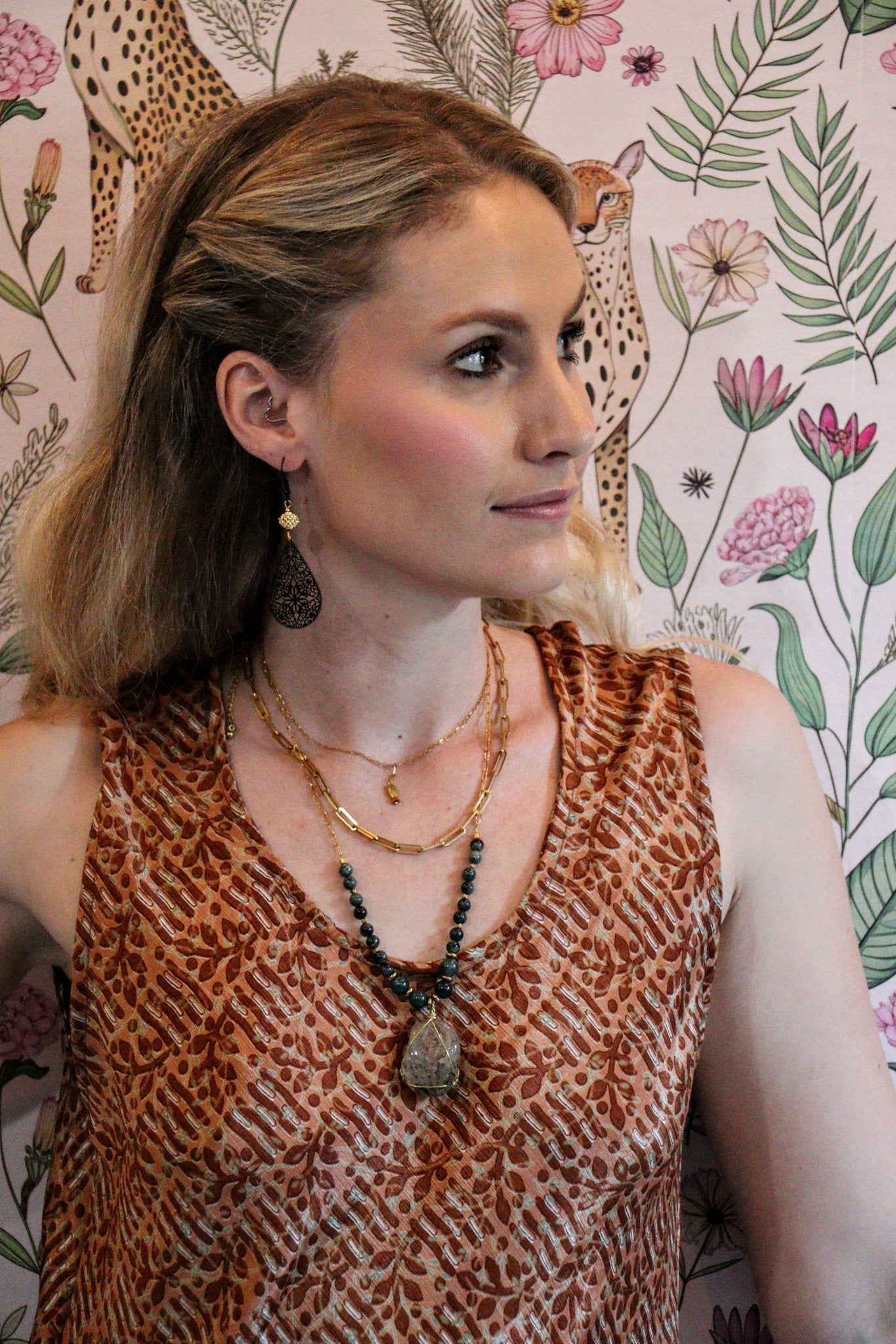 Stella Dress in Autumn Leaves - Handmade Jewellery - i am boho