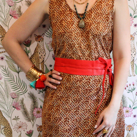 Leatherette in Crimson - Handmade Jewellery - i am boho