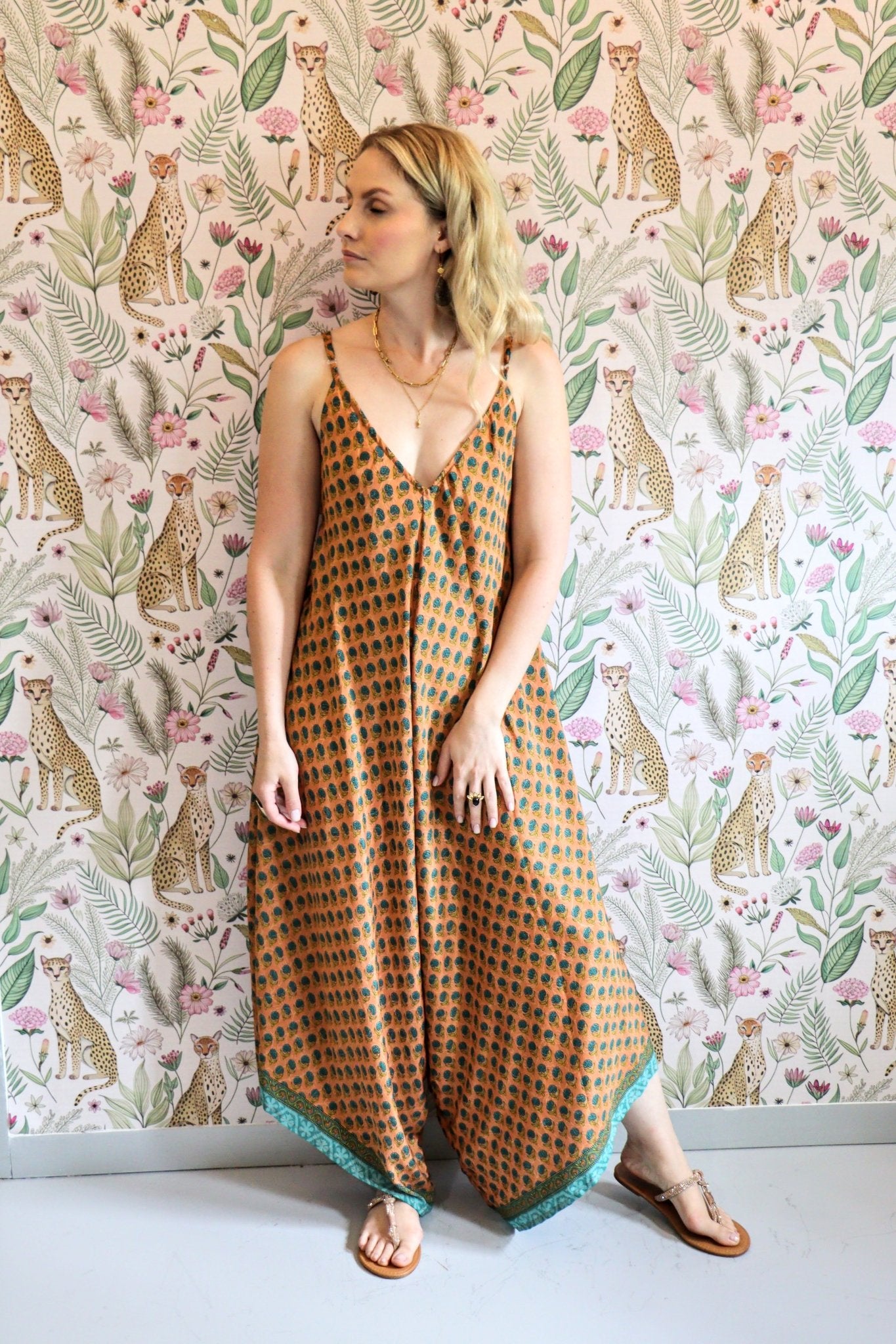 Jiya Jumpsuit in Neutral Beige - Handmade Jewellery - i am boho