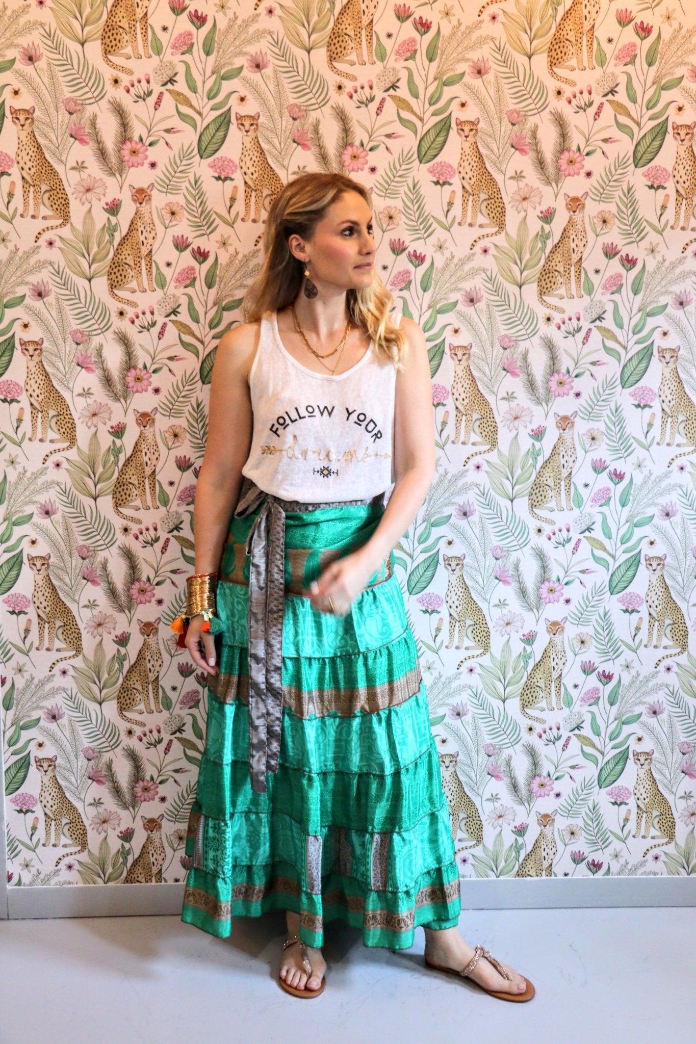 Madelyn Skirt in Moss Ocean - Handmade Jewellery - i am boho