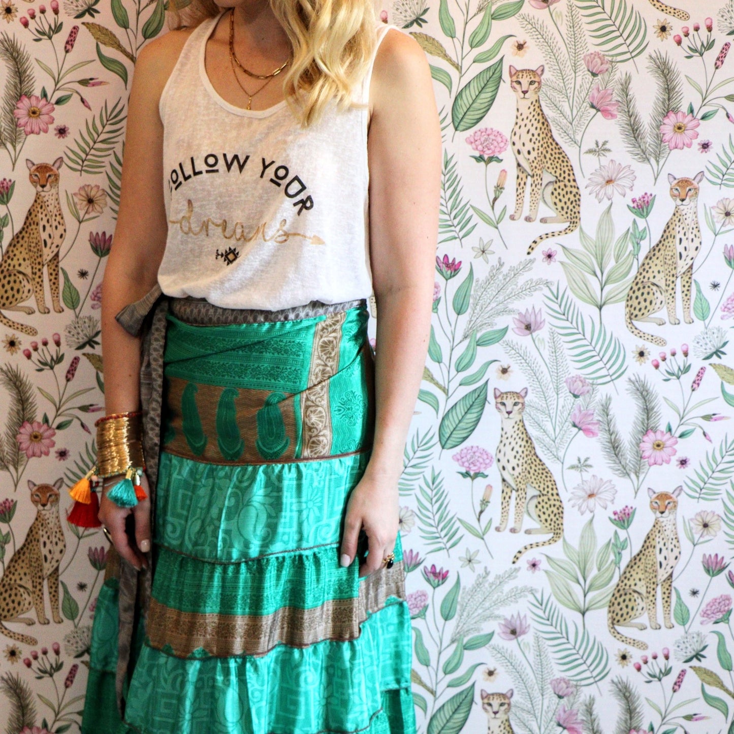 Madelyn Skirt in Moss Ocean - Handmade Jewellery - i am boho