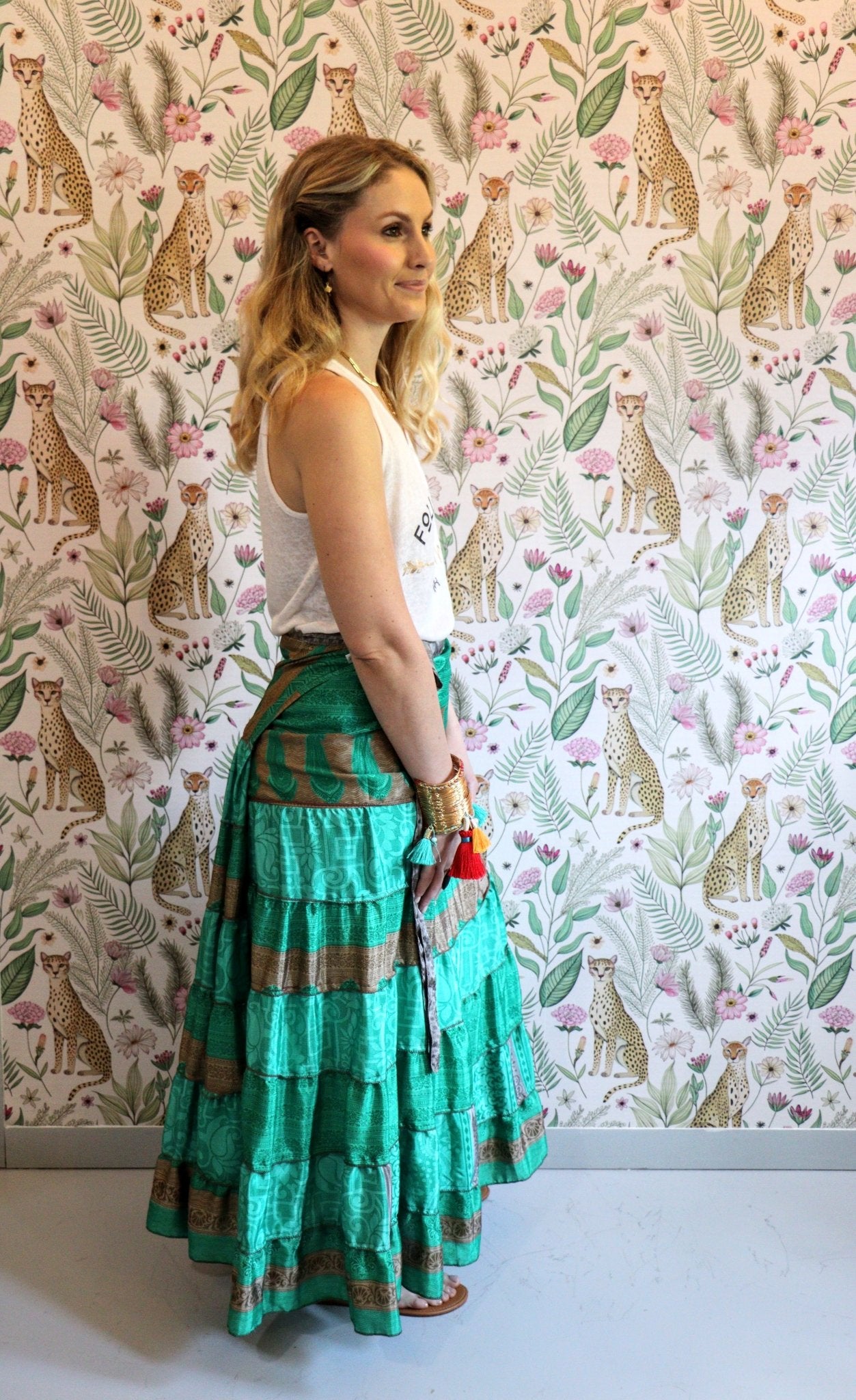 Madelyn Skirt in Moss Ocean - Handmade Jewellery - i am boho
