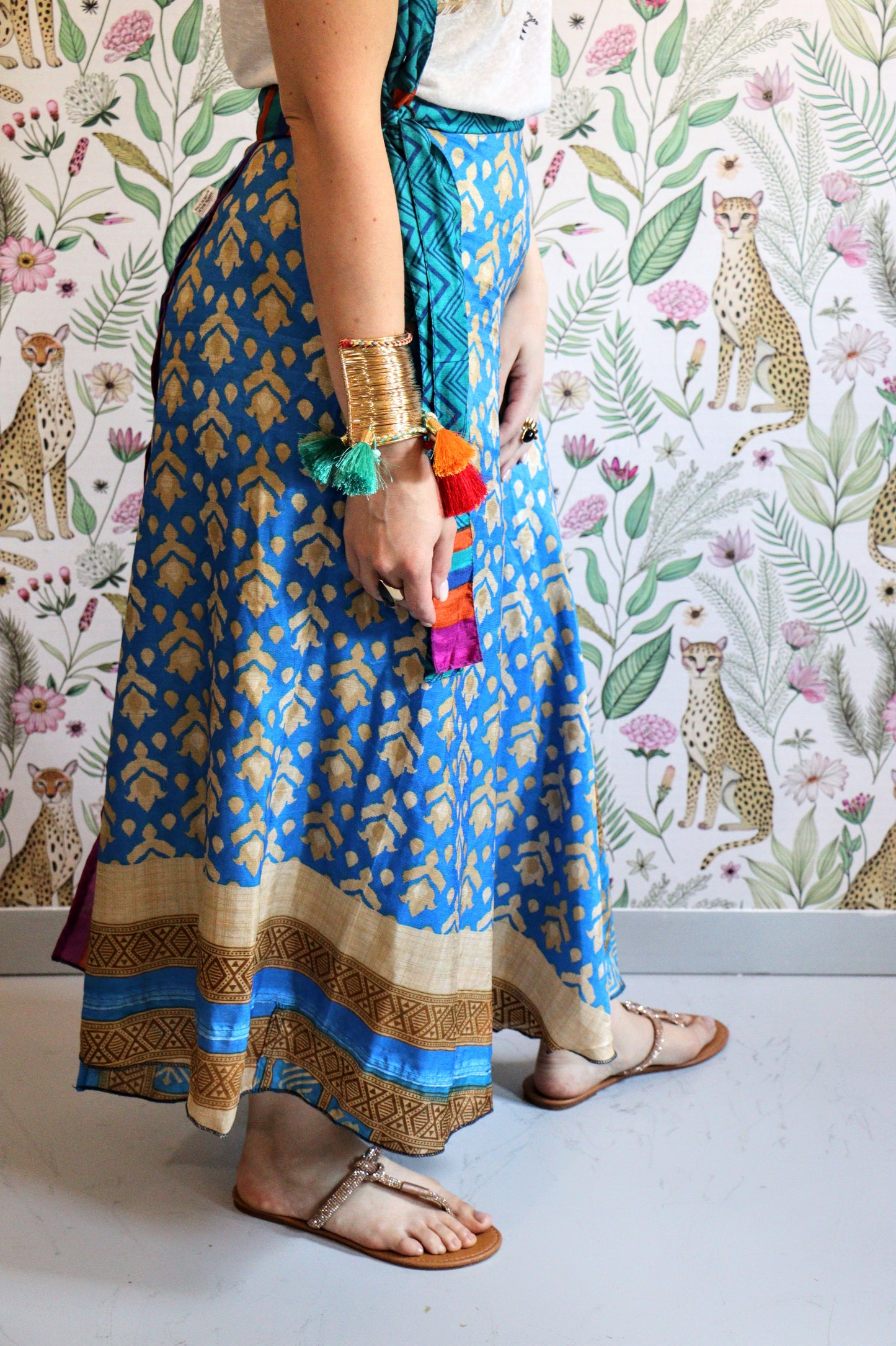 Shanelle Reversible Skirt in Aqua