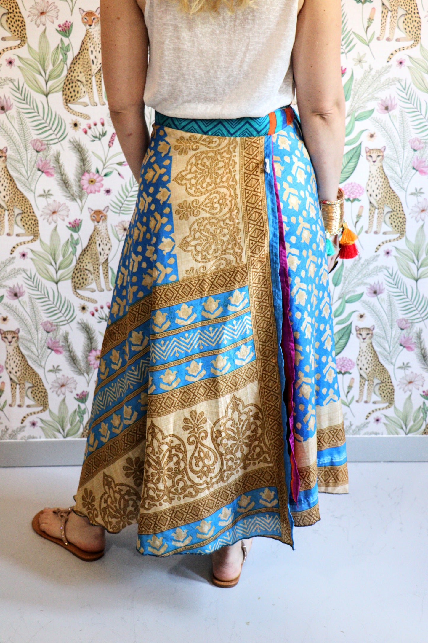 Shanelle Reversible Skirt in Aqua