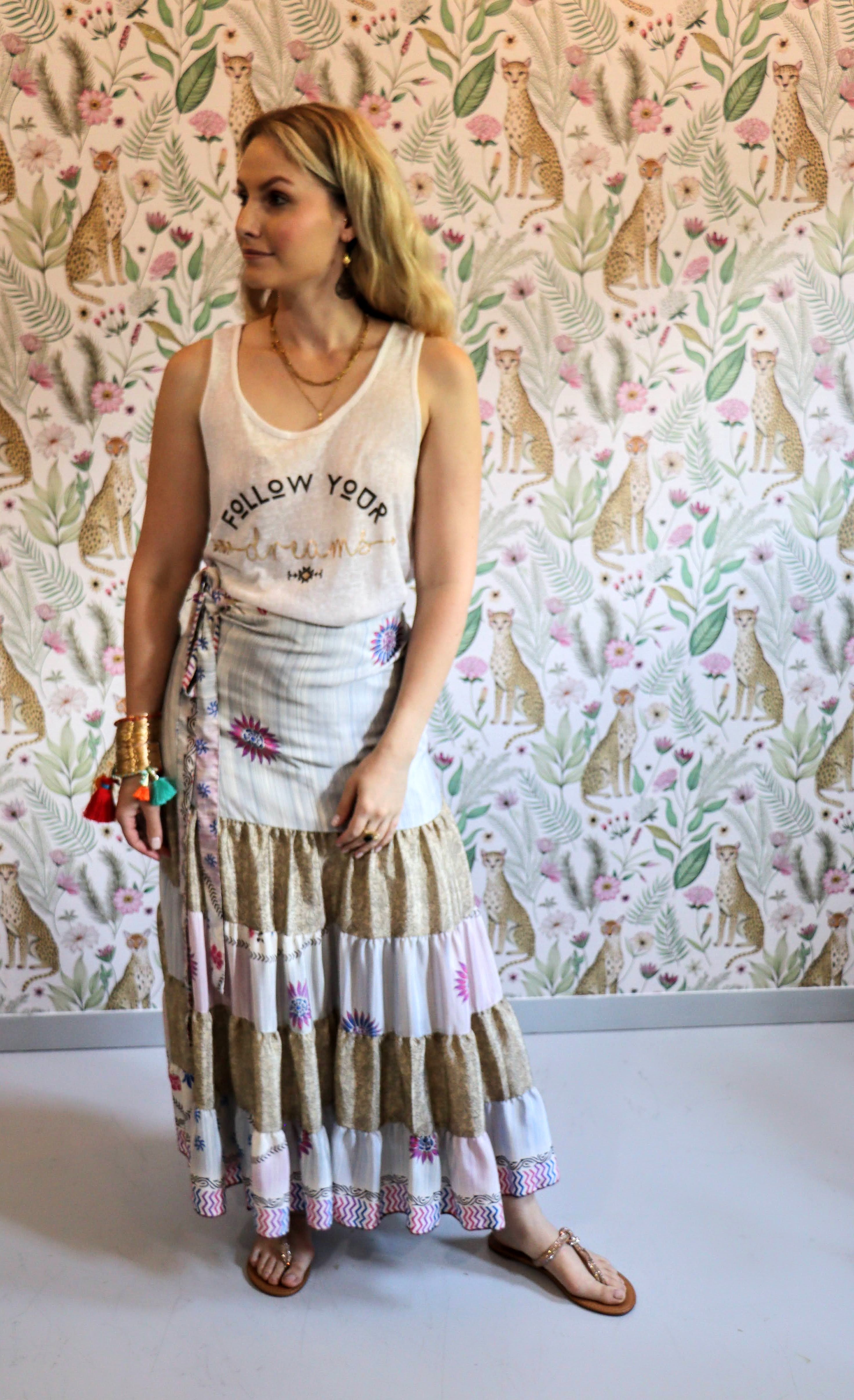 Valentina Skirt in Sandy Floral