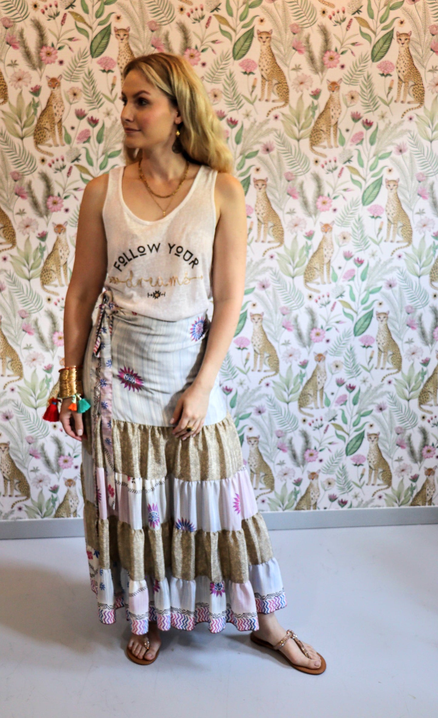 Valentina Skirt in Sandy Floral