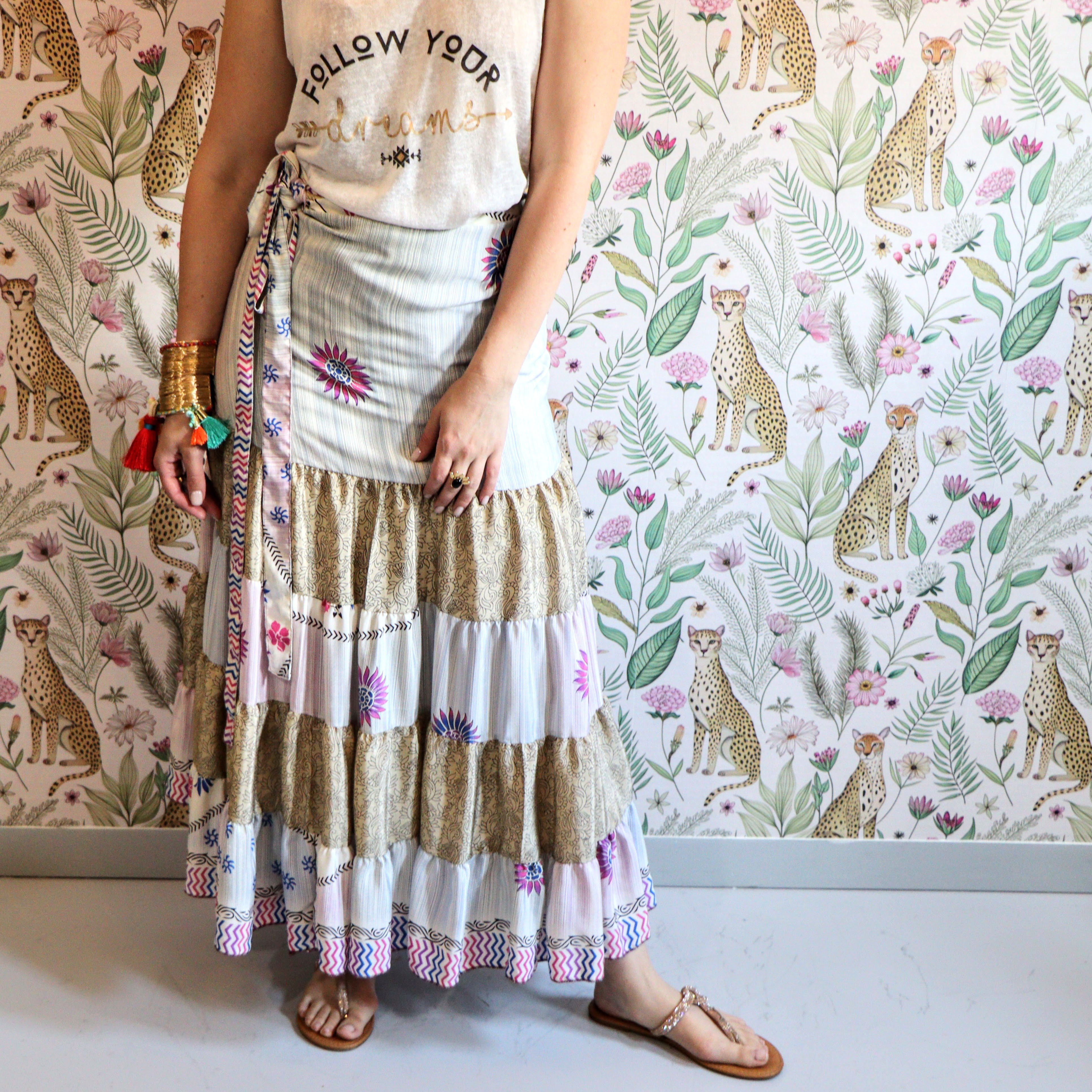 Valentina Skirt in Sandy Floral