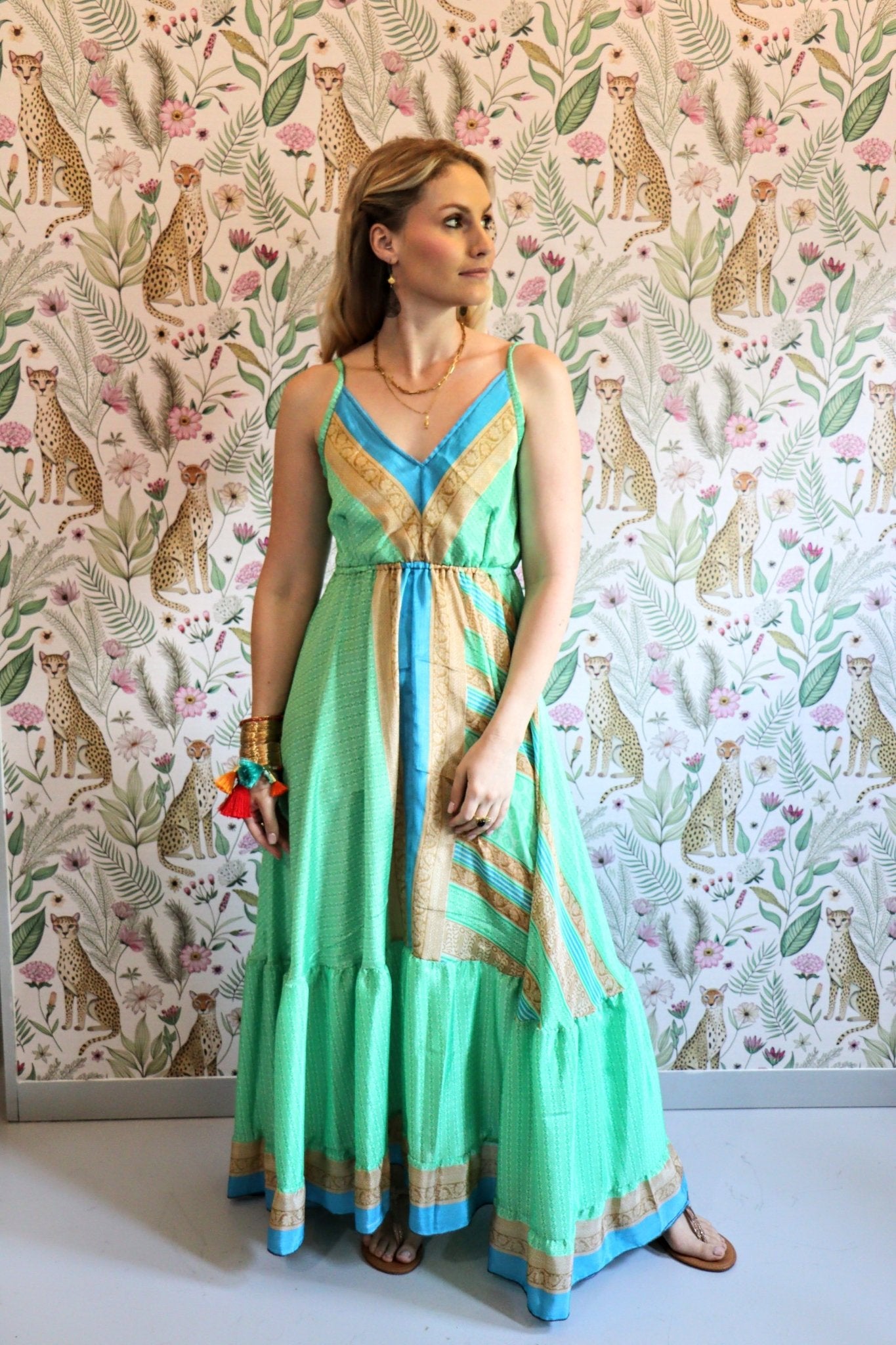 Yara Dress in Grassy Sky - Handmade Jewellery - i am boho