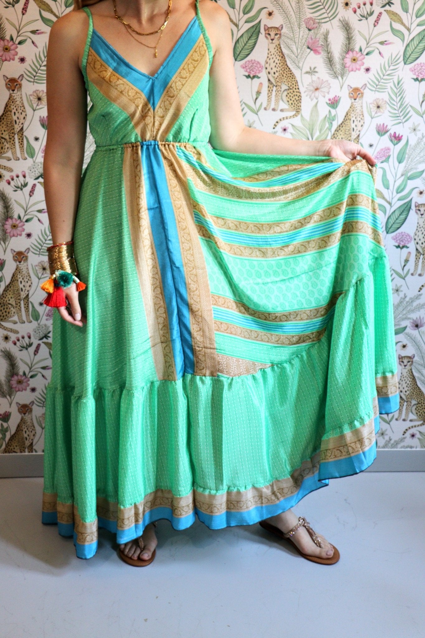 Yara Dress in Grassy Sky - Handmade Jewellery - i am boho
