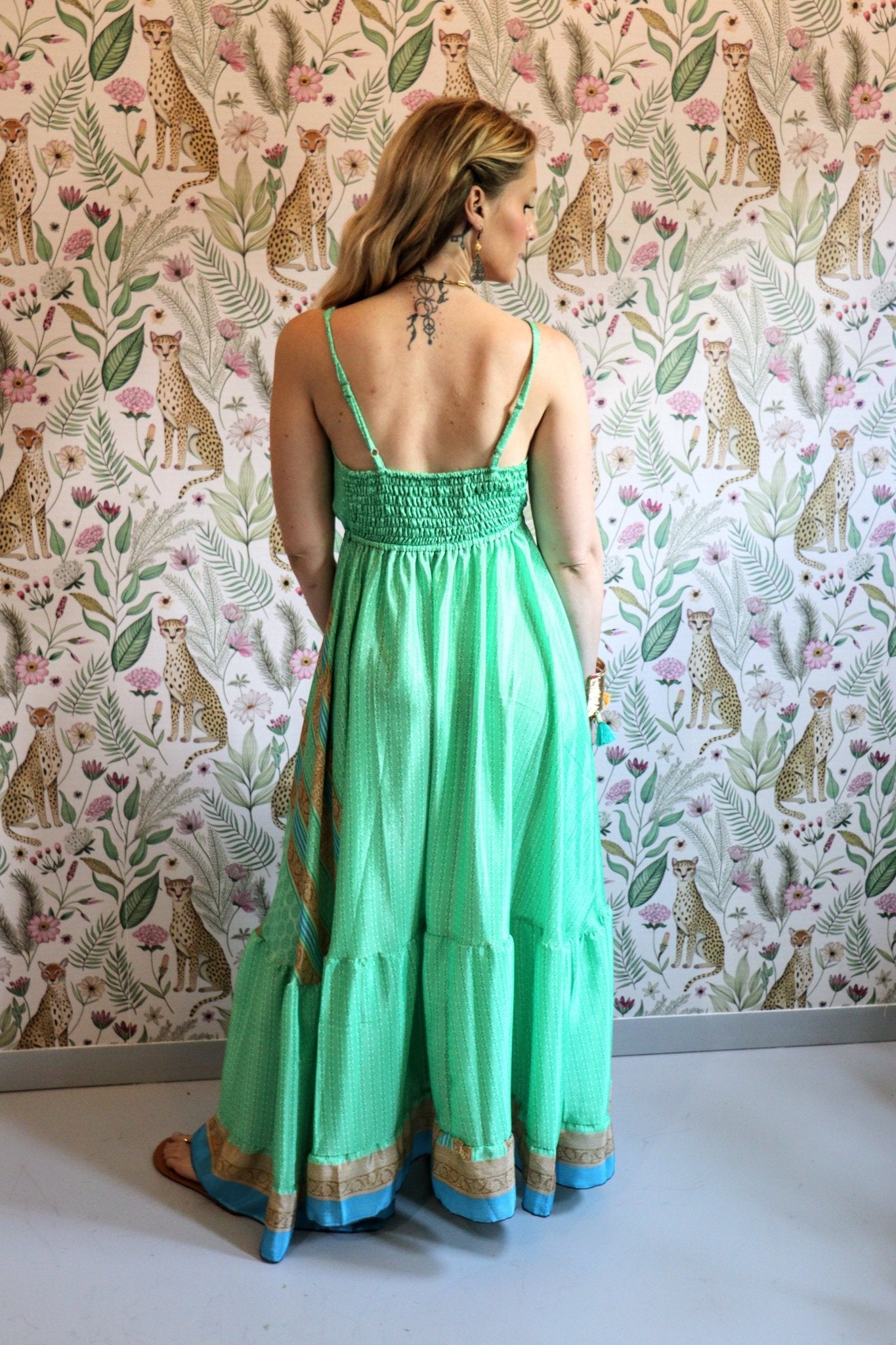 Yara Dress in Grassy Sky - Handmade Jewellery - i am boho