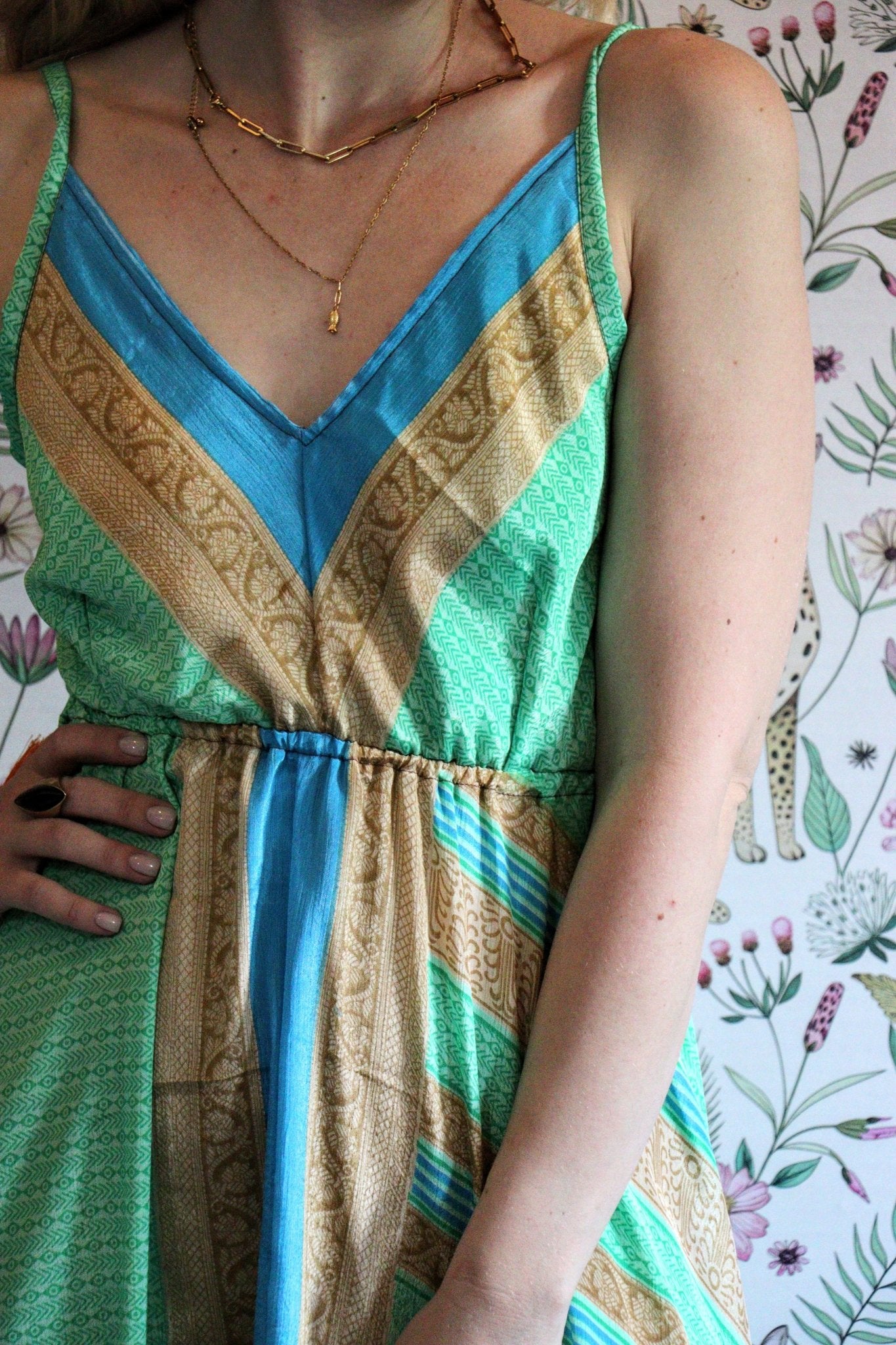 Yara Dress in Grassy Sky - Handmade Jewellery - i am boho