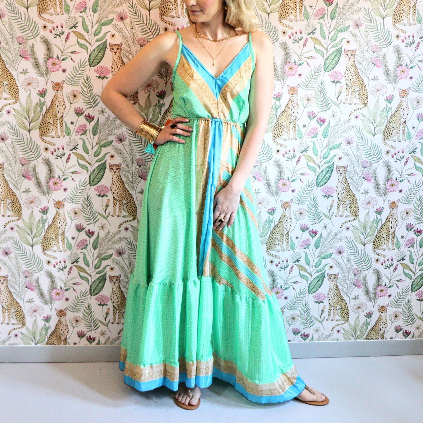 Yara Dress in Grassy Sky - Handmade Jewellery - i am boho