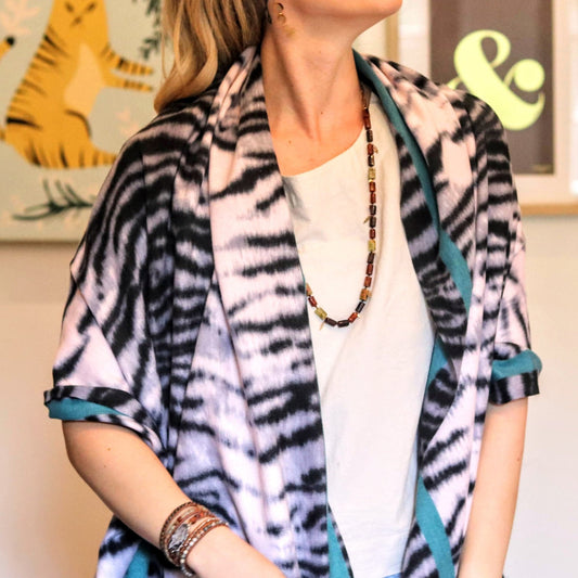 Cashmere Blend Teal Animal - Handmade Jewellery - i am boho