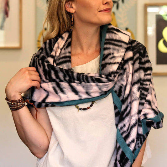 Cashmere Blend Teal Animal - Handmade Jewellery - i am boho