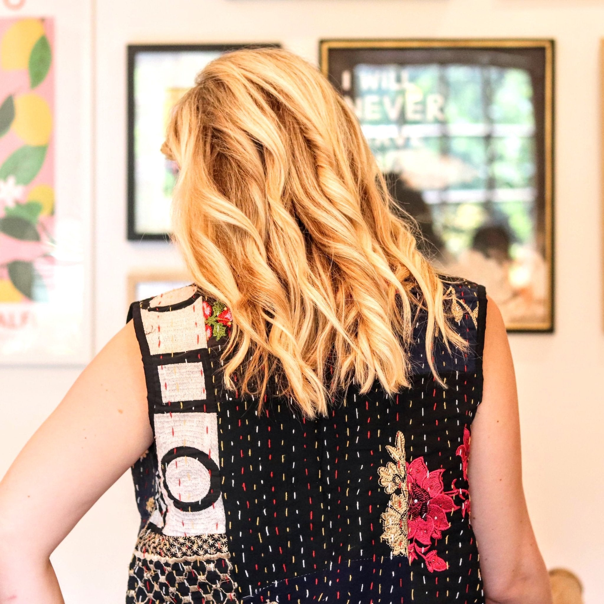 Kantha Waistcoat in Midnight - Handmade Jewellery - i am boho