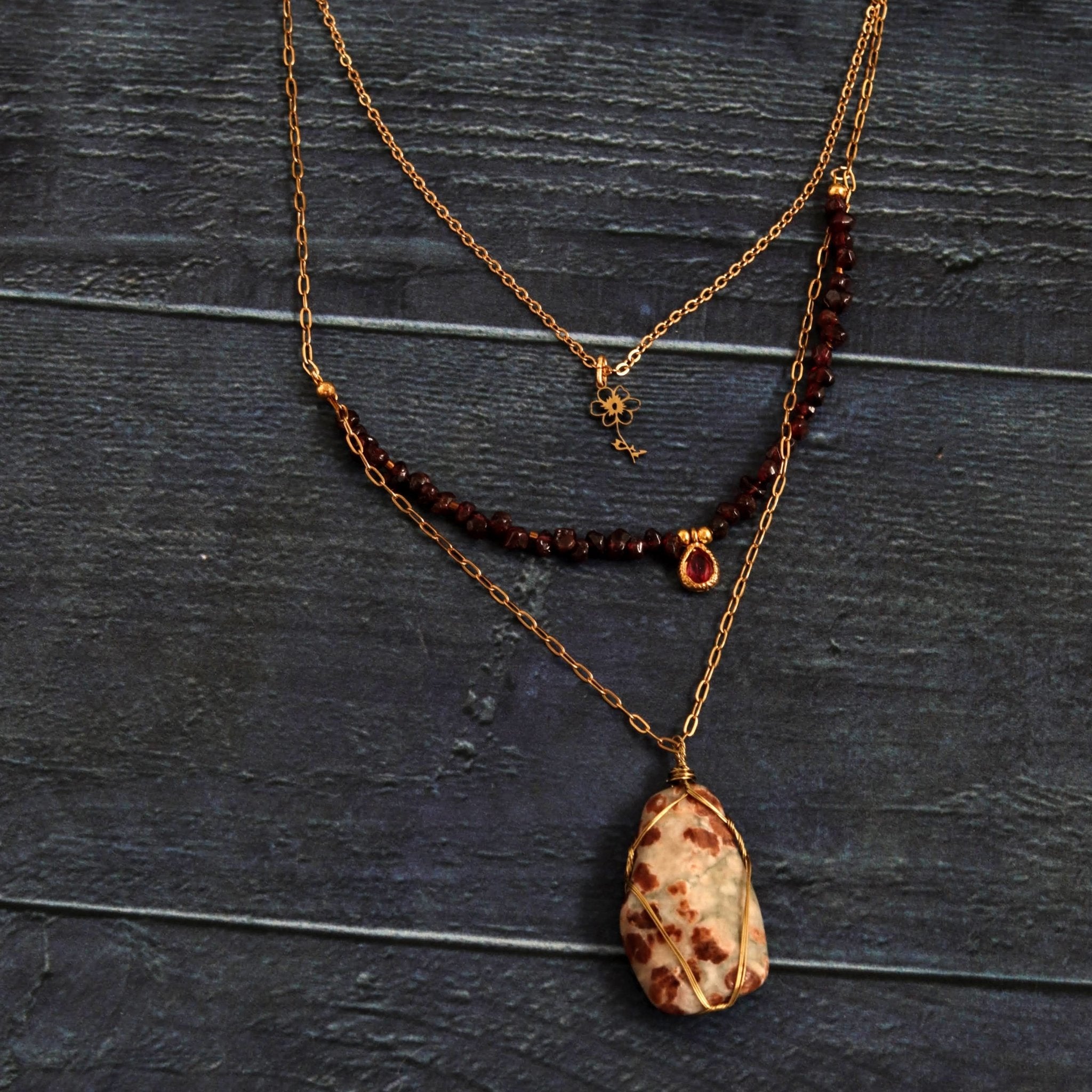 Garnet in Limestone