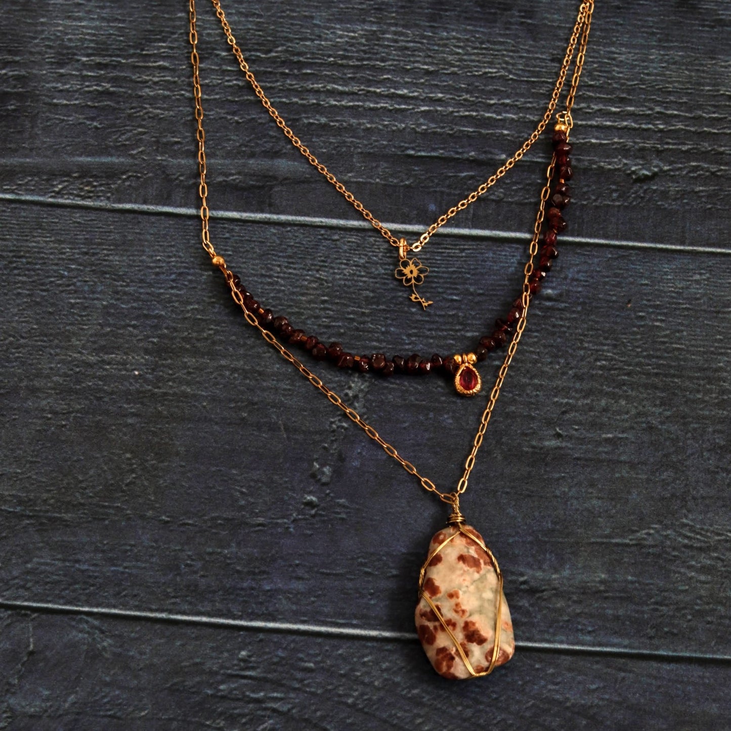 Garnet in Limestone