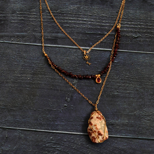 Garnet in Limestone