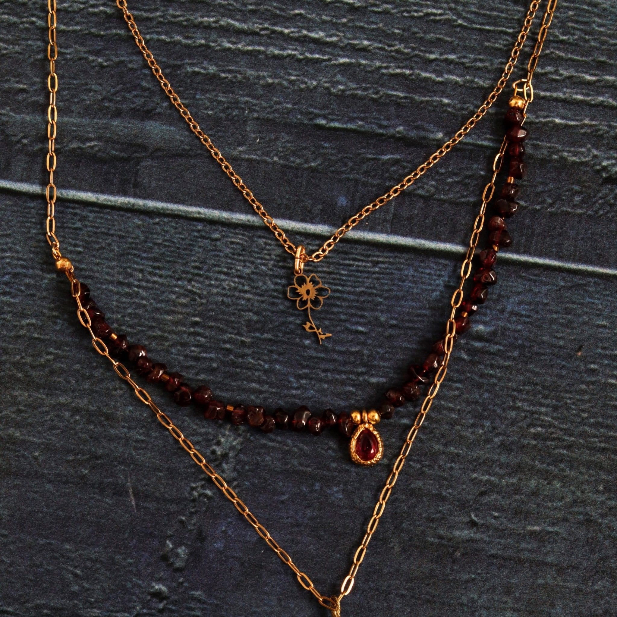 Garnet in Limestone