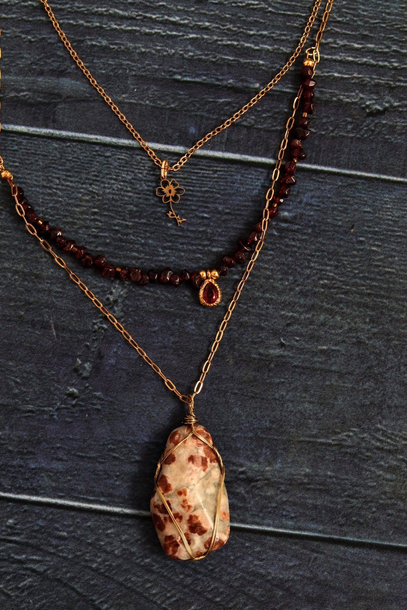 Garnet in Limestone