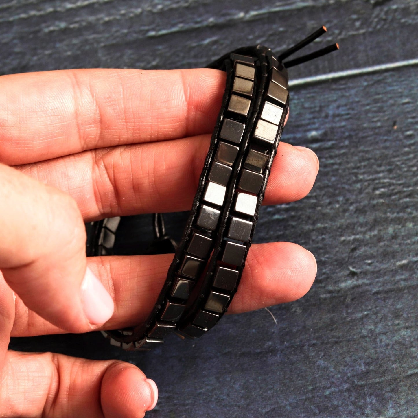 Hematite Wrap - Handmade Jewellery - i am boho