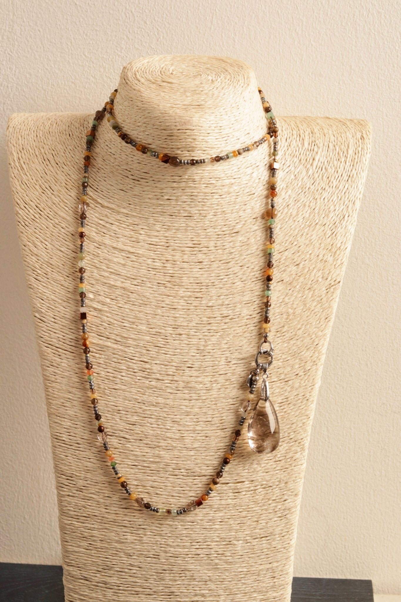 Smokey Jade Lariat - Handmade Jewellery - i am boho