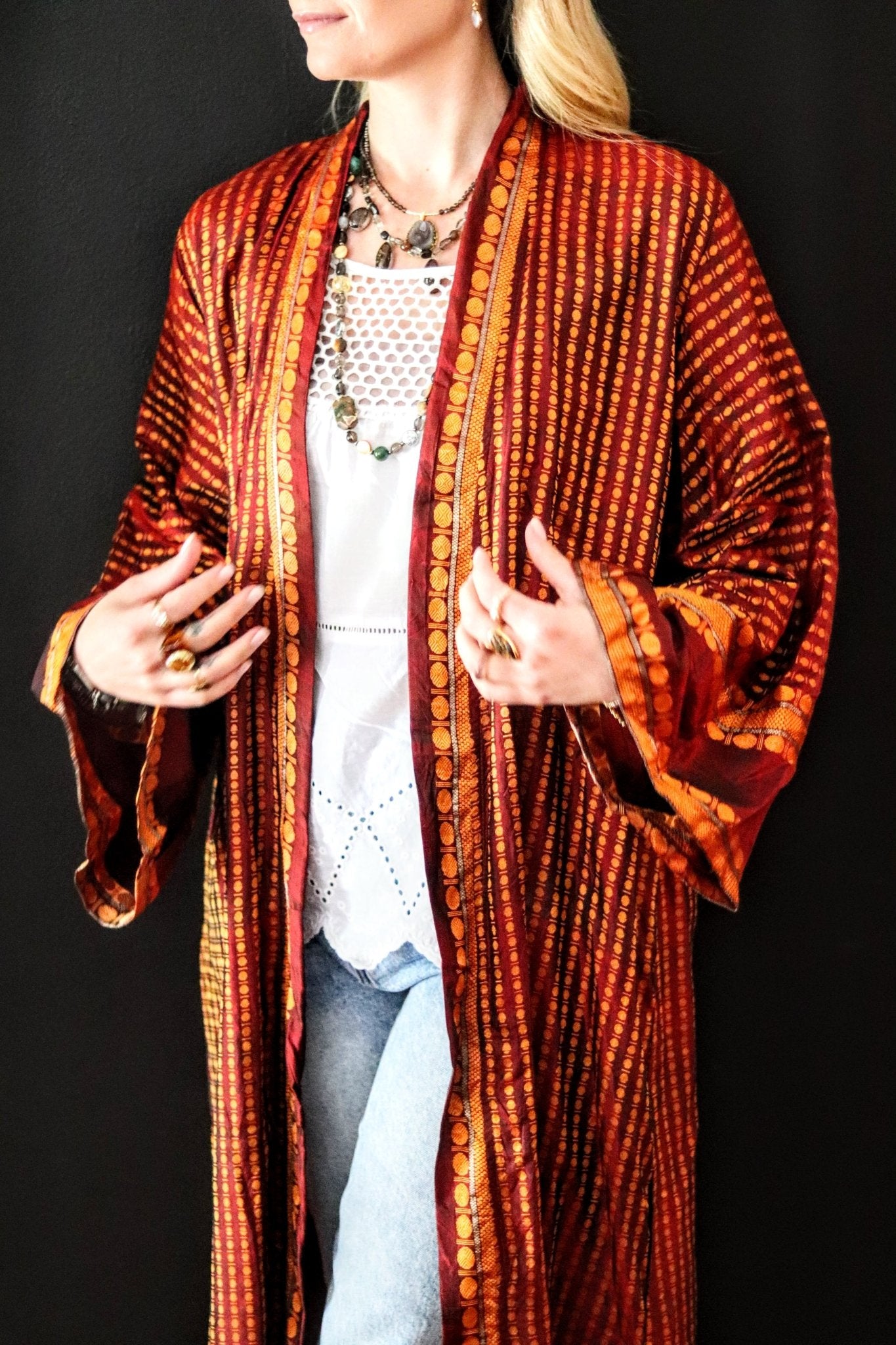 Silk Ember Kimono - Handmade Jewellery - i am boho