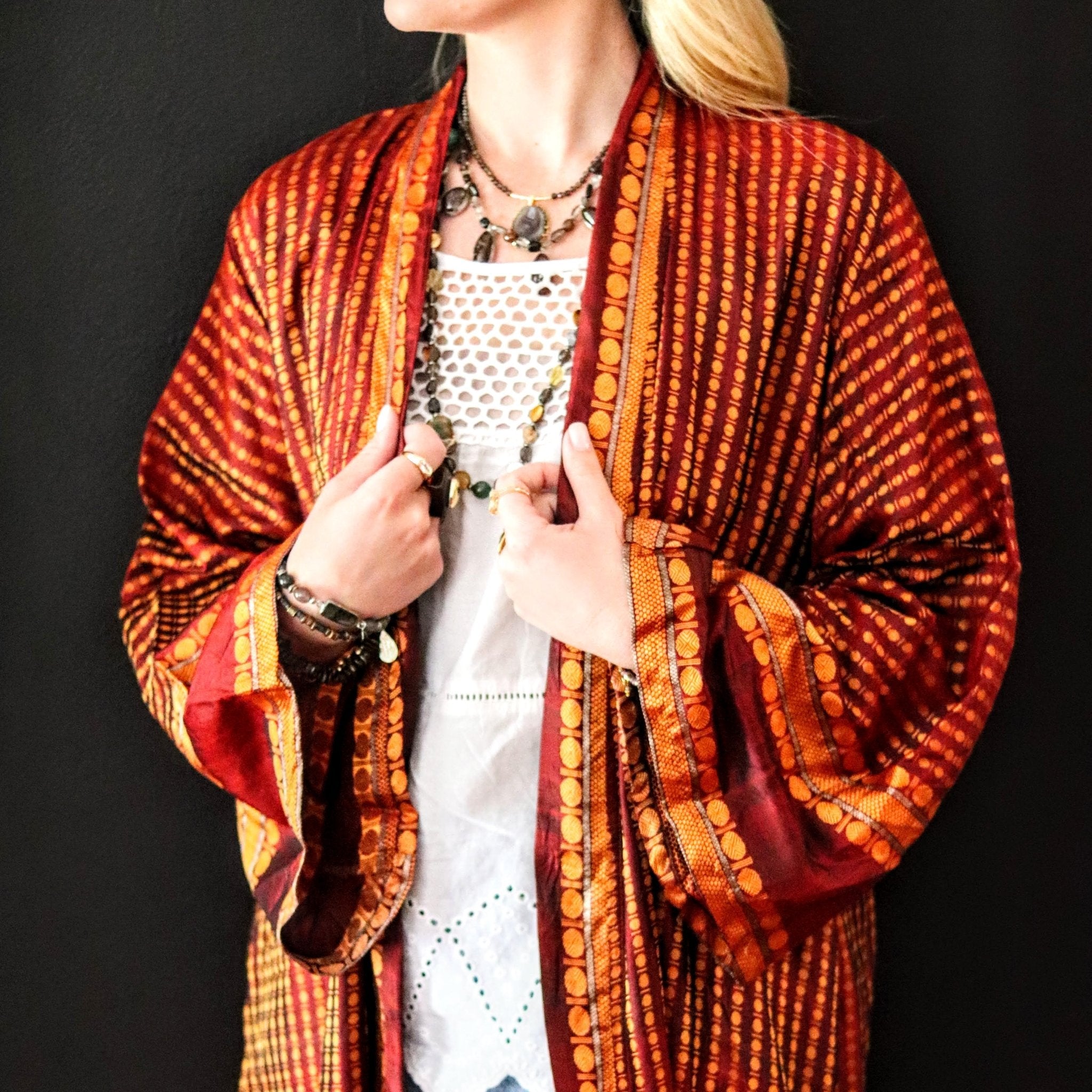Silk Ember Kimono - Handmade Jewellery - i am boho