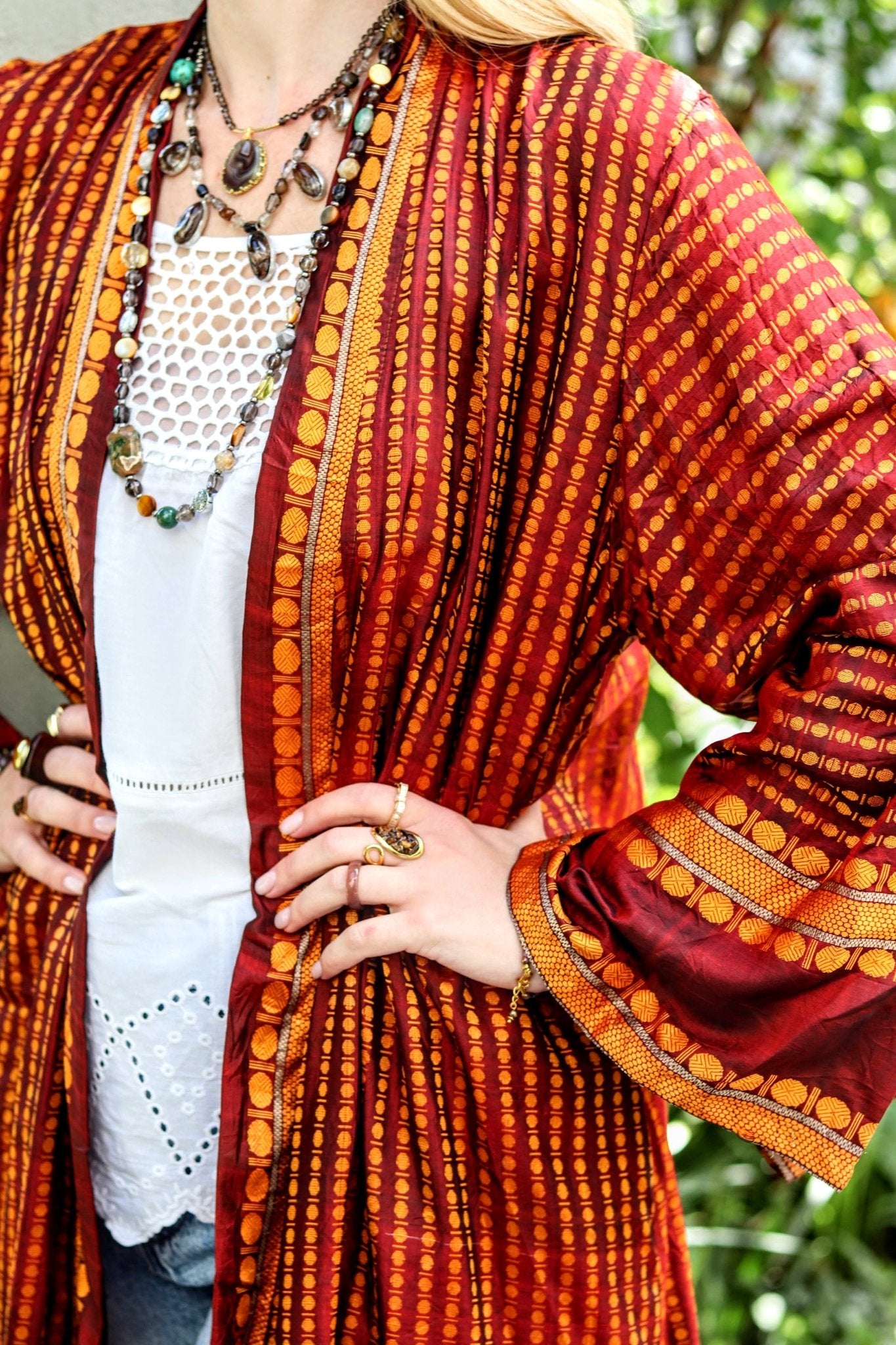 Silk Ember Kimono - Handmade Jewellery - i am boho