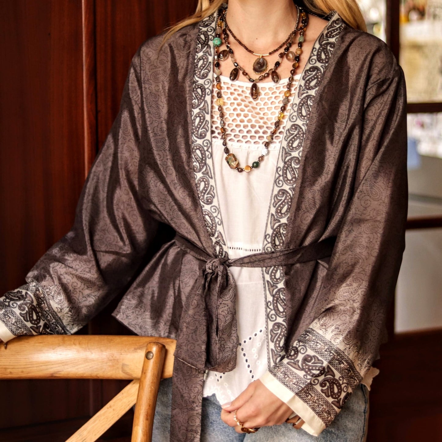 Paisley Silk Jacket - Handmade Jewellery - i am boho