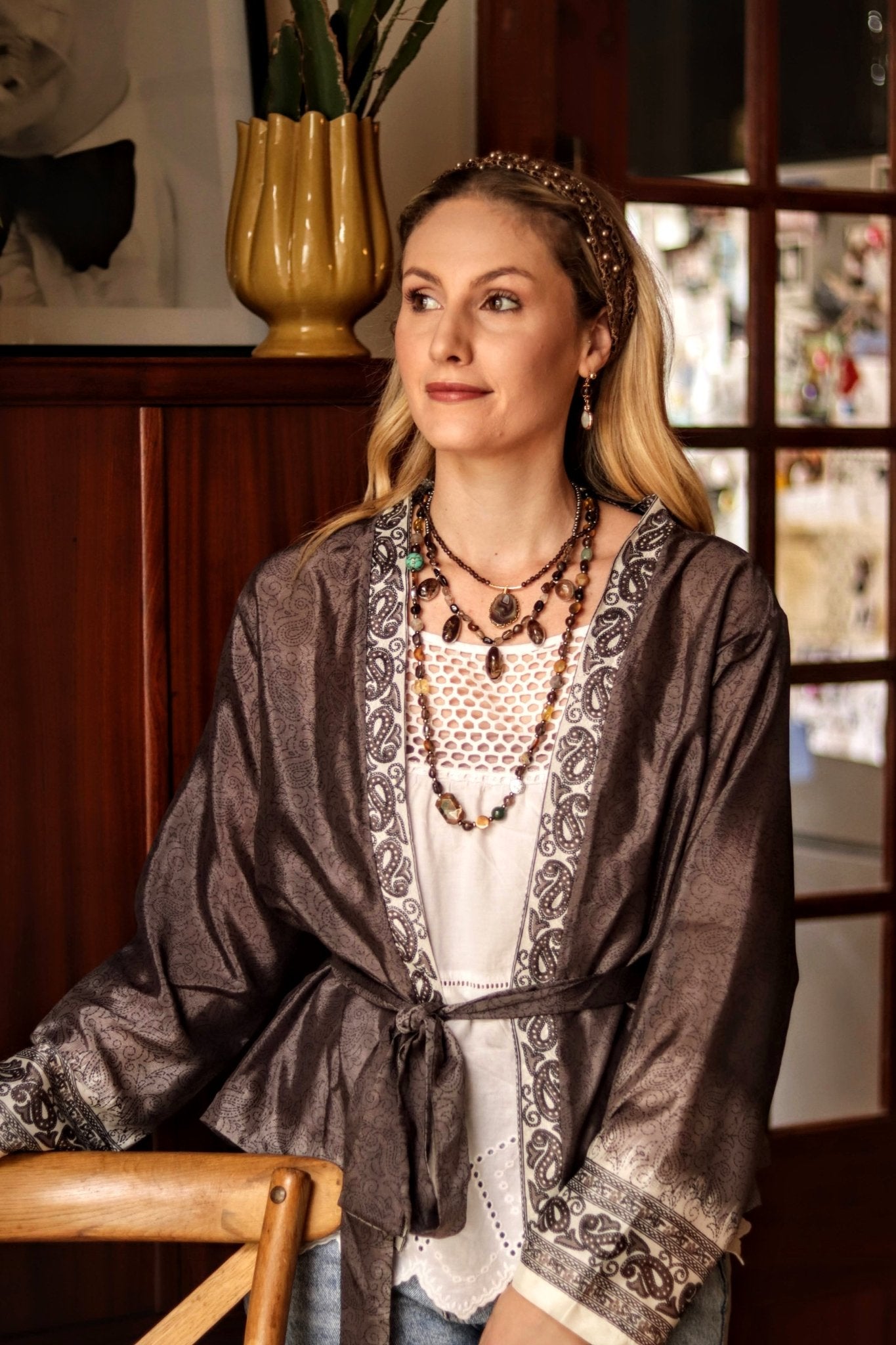 Paisley Silk Jacket - Handmade Jewellery - i am boho